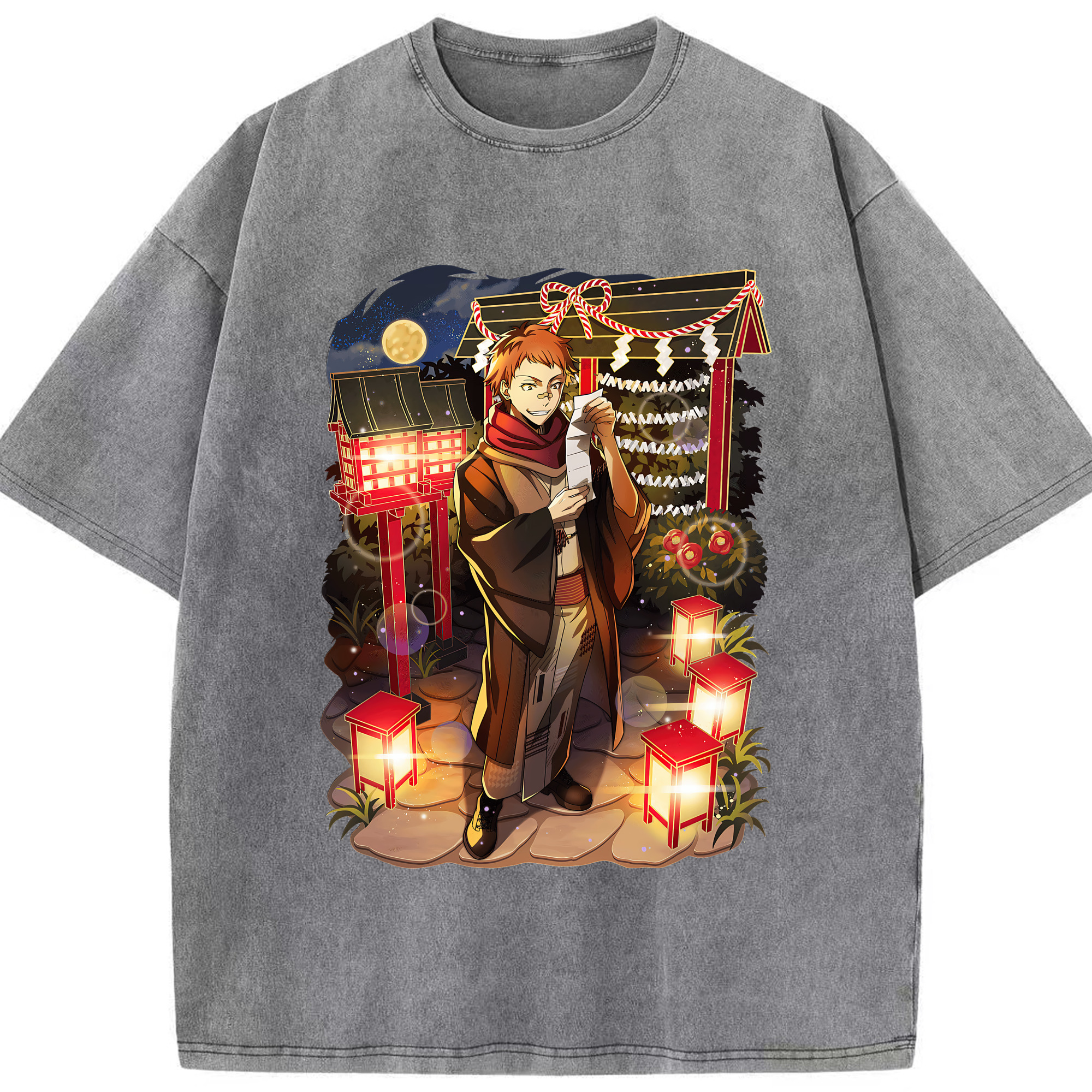 （画像用） 文豪ストレイドッグス Bungo Stray Dogs 綿100% ヴィンテージ風 半袖Tシャツ（フロントプリント）