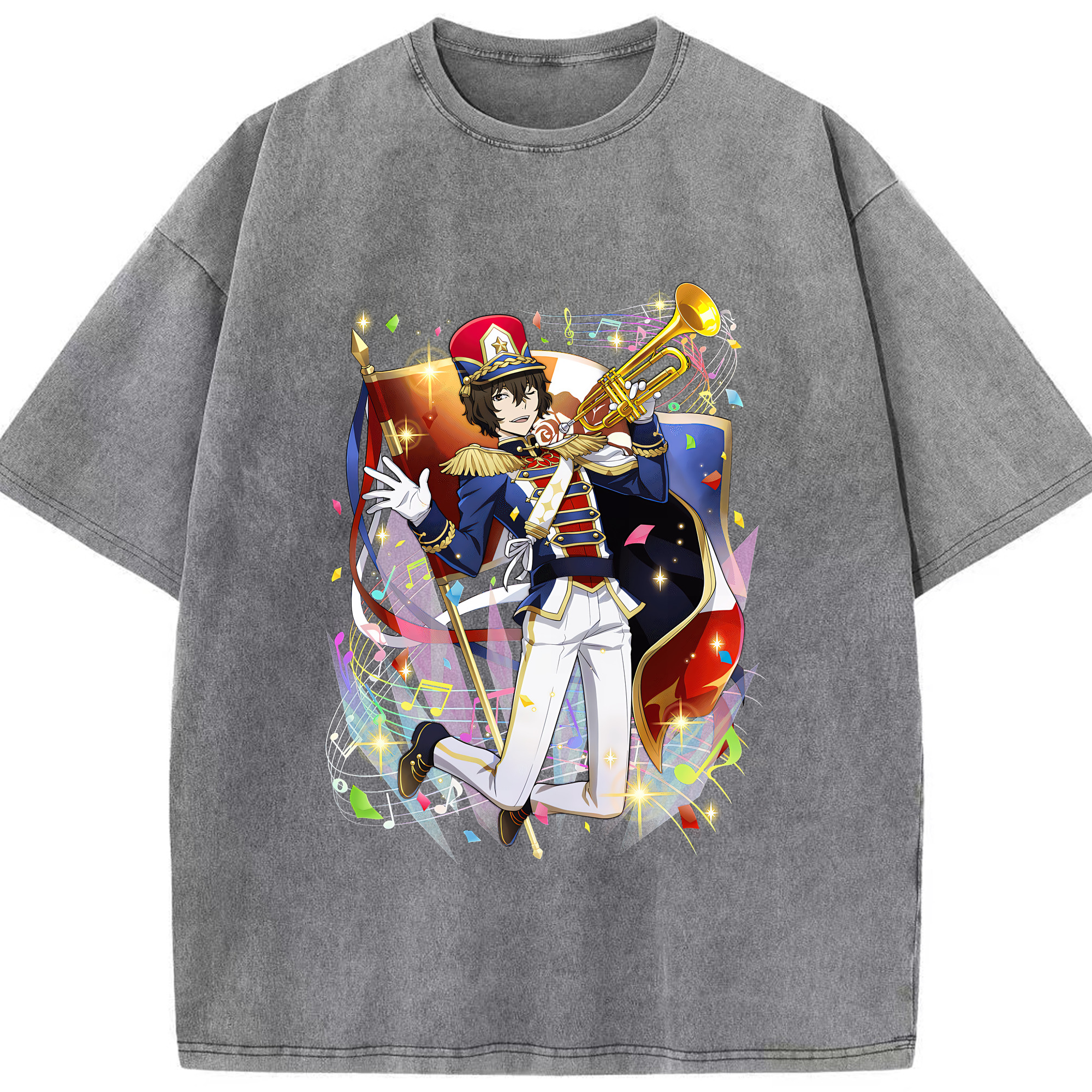 （画像用） 文豪ストレイドッグス Bungo Stray Dogs 綿100% ヴィンテージ風 半袖Tシャツ（フロントプリント）