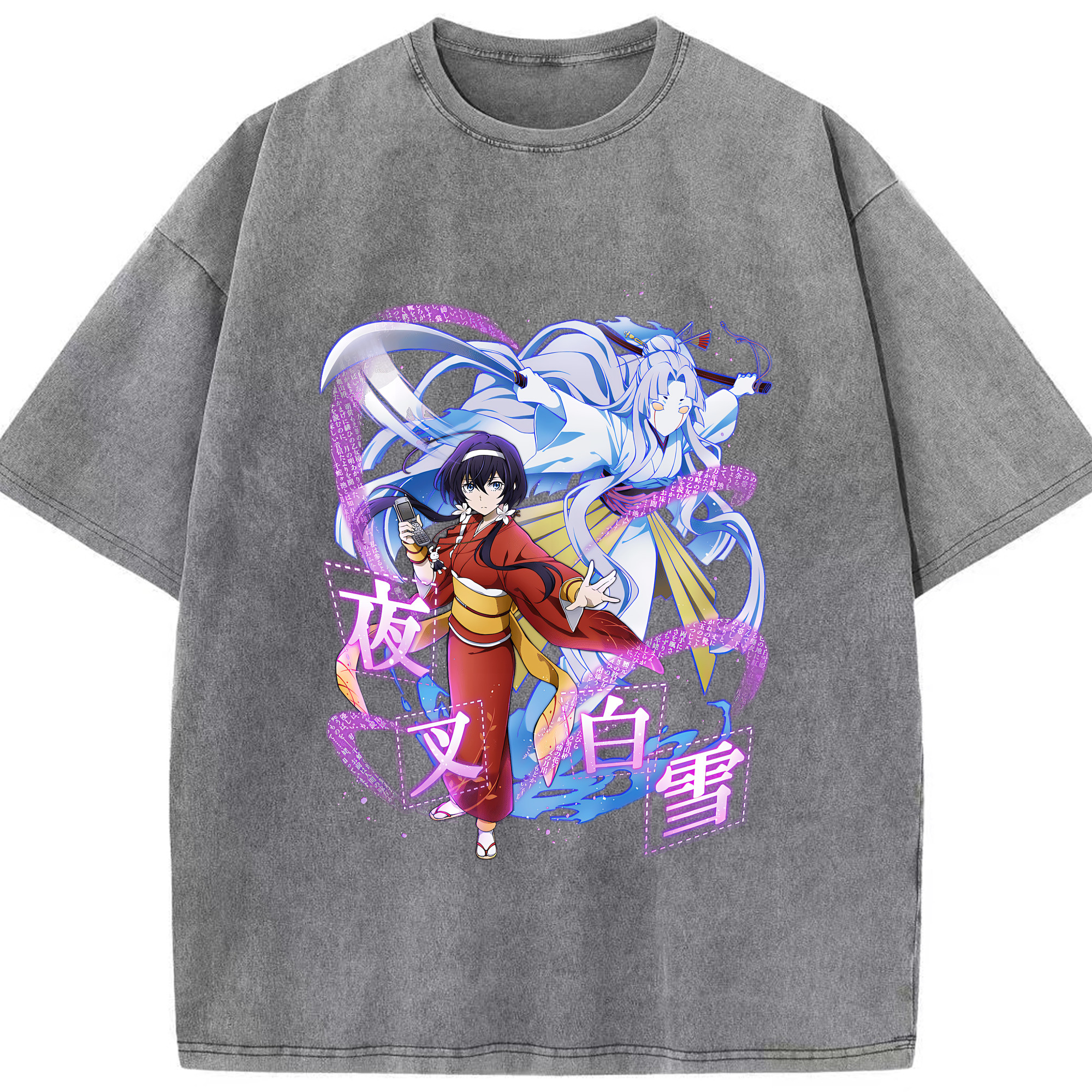 （画像用） 文豪ストレイドッグス Bungo Stray Dogs 綿100% ヴィンテージ風 半袖Tシャツ（フロントプリント）