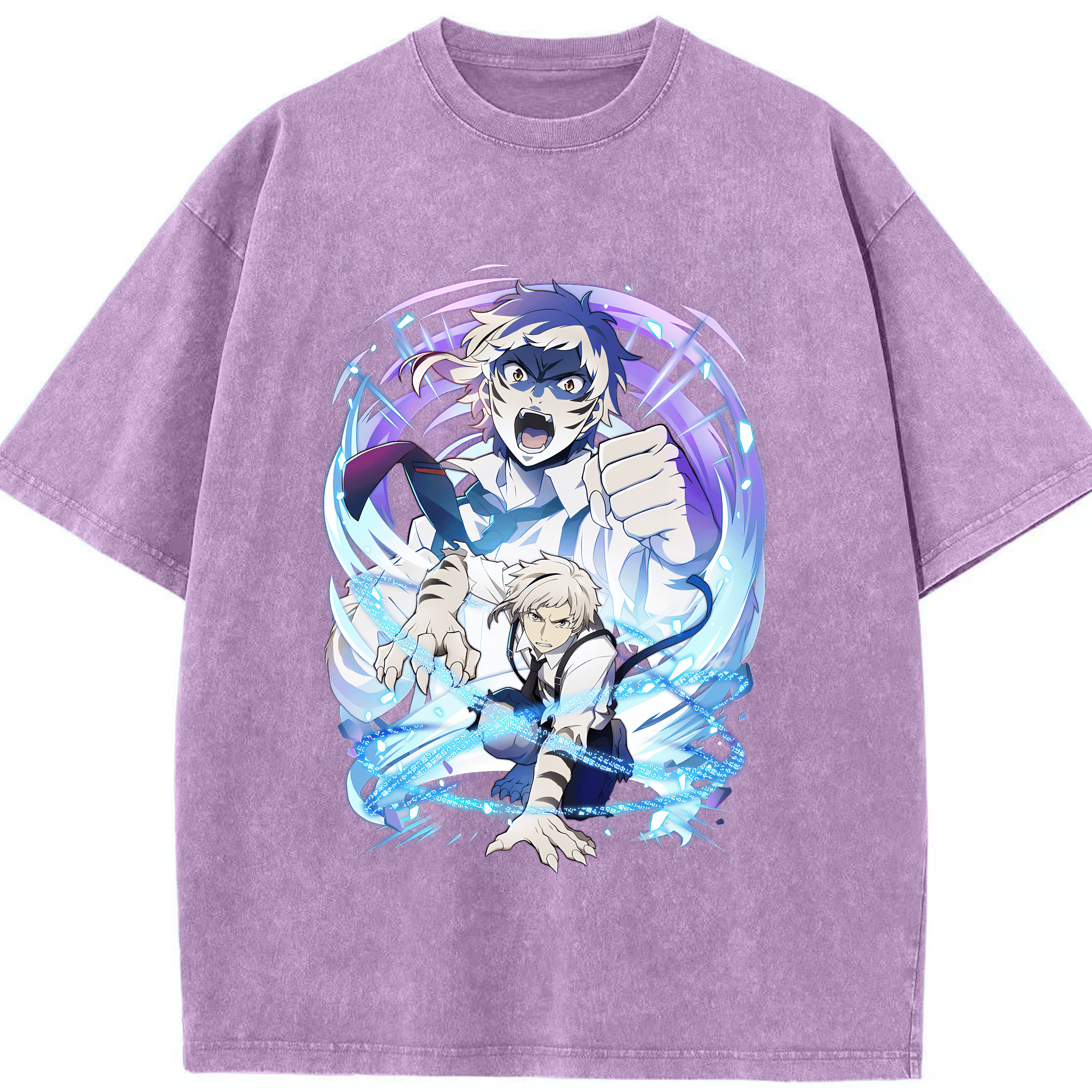 （画像用） 文豪ストレイドッグス Bungo Stray Dogs 綿100% ヴィンテージ風 半袖Tシャツ（フロントプリント）