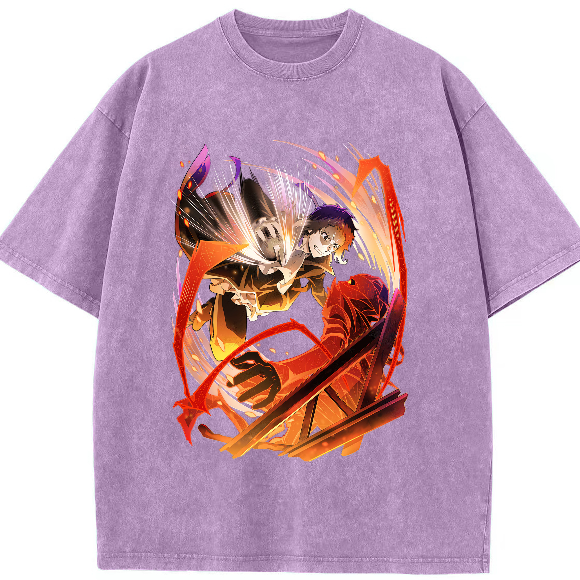 （画像用） 文豪ストレイドッグス Bungo Stray Dogs 綿100% ヴィンテージ風 半袖Tシャツ（フロントプリント）
