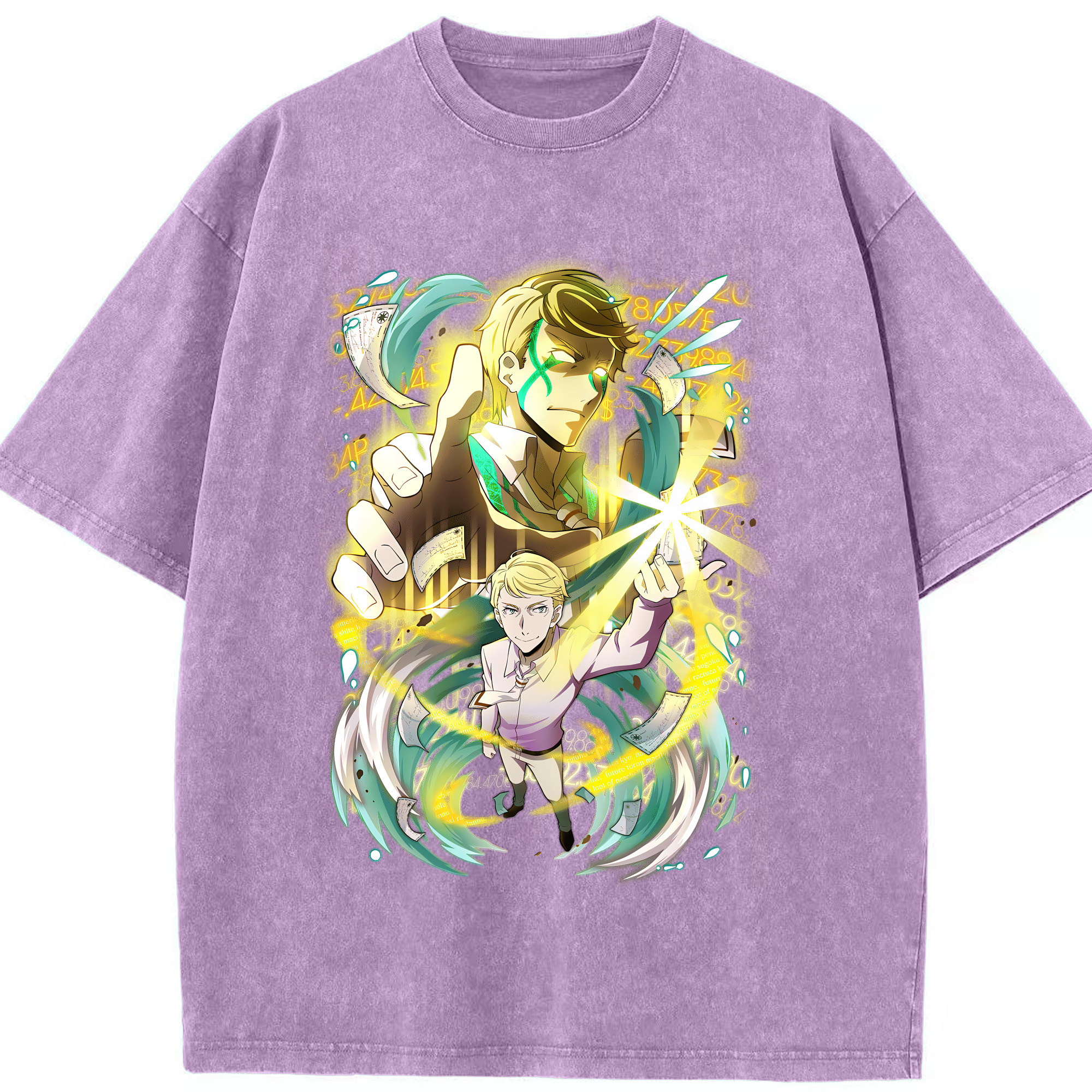 （画像用） 文豪ストレイドッグス Bungo Stray Dogs 綿100% ヴィンテージ風 半袖Tシャツ（フロントプリント）