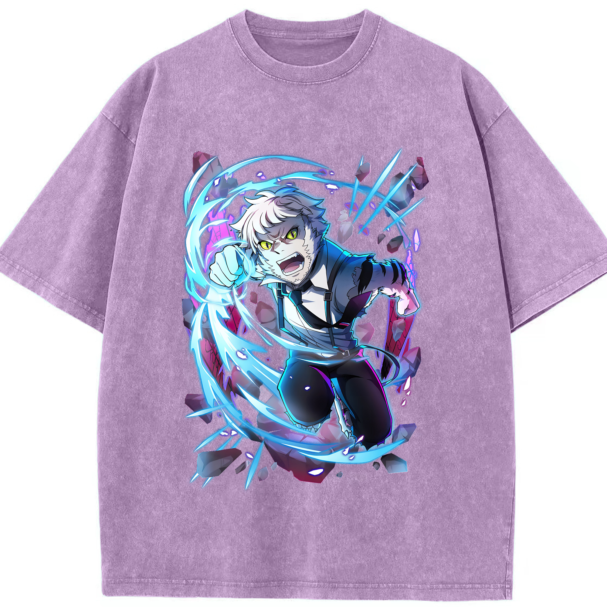 （画像用） 文豪ストレイドッグス Bungo Stray Dogs 綿100% ヴィンテージ風 半袖Tシャツ（フロントプリント）