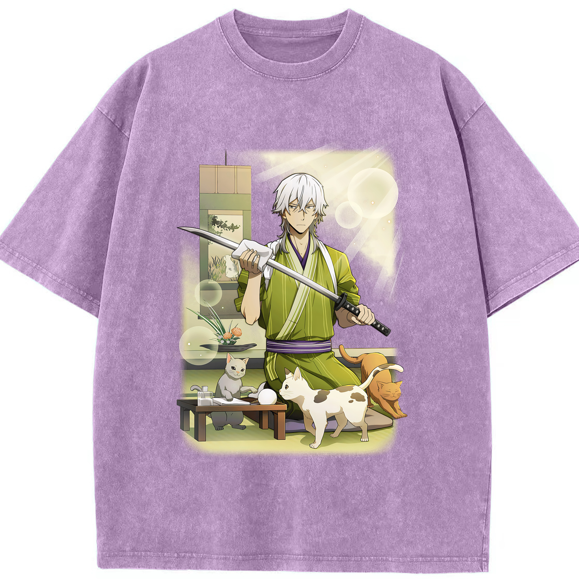 （画像用） 文豪ストレイドッグス Bungo Stray Dogs 綿100% ヴィンテージ風 半袖Tシャツ（フロントプリント）