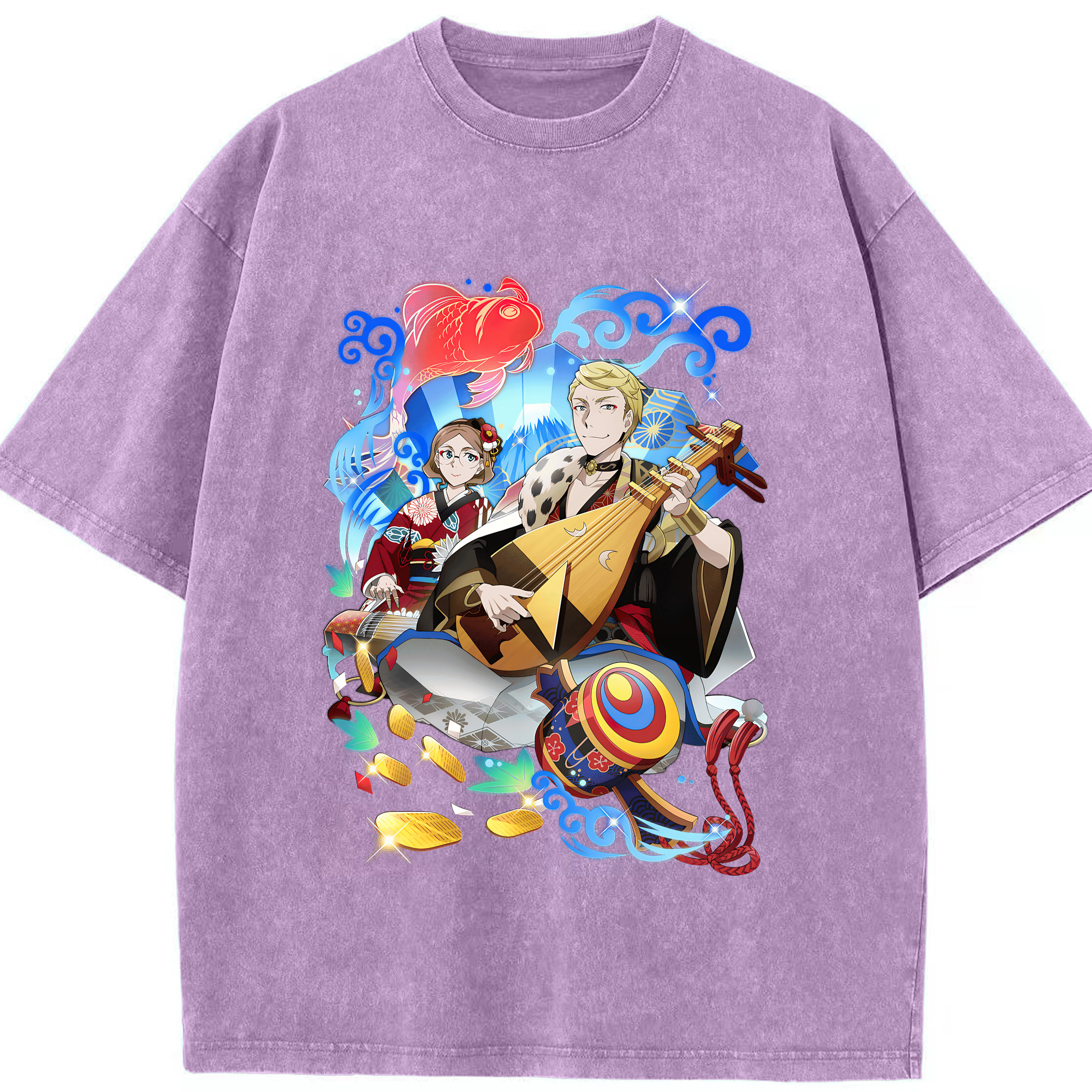 （画像用） 文豪ストレイドッグス Bungo Stray Dogs 綿100% ヴィンテージ風 半袖Tシャツ（フロントプリント）