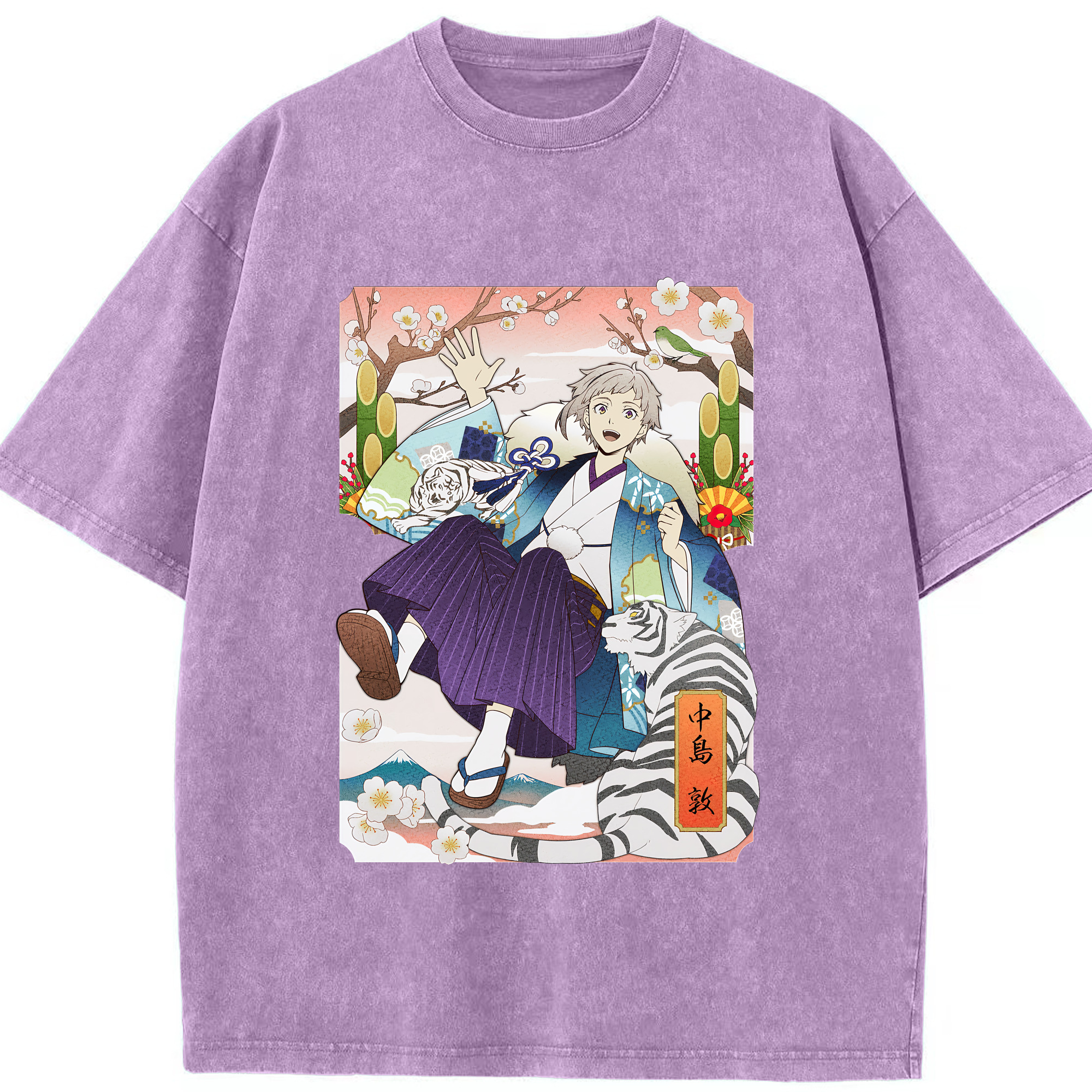 （画像用） 文豪ストレイドッグス Bungo Stray Dogs 綿100% ヴィンテージ風 半袖Tシャツ（フロントプリント）