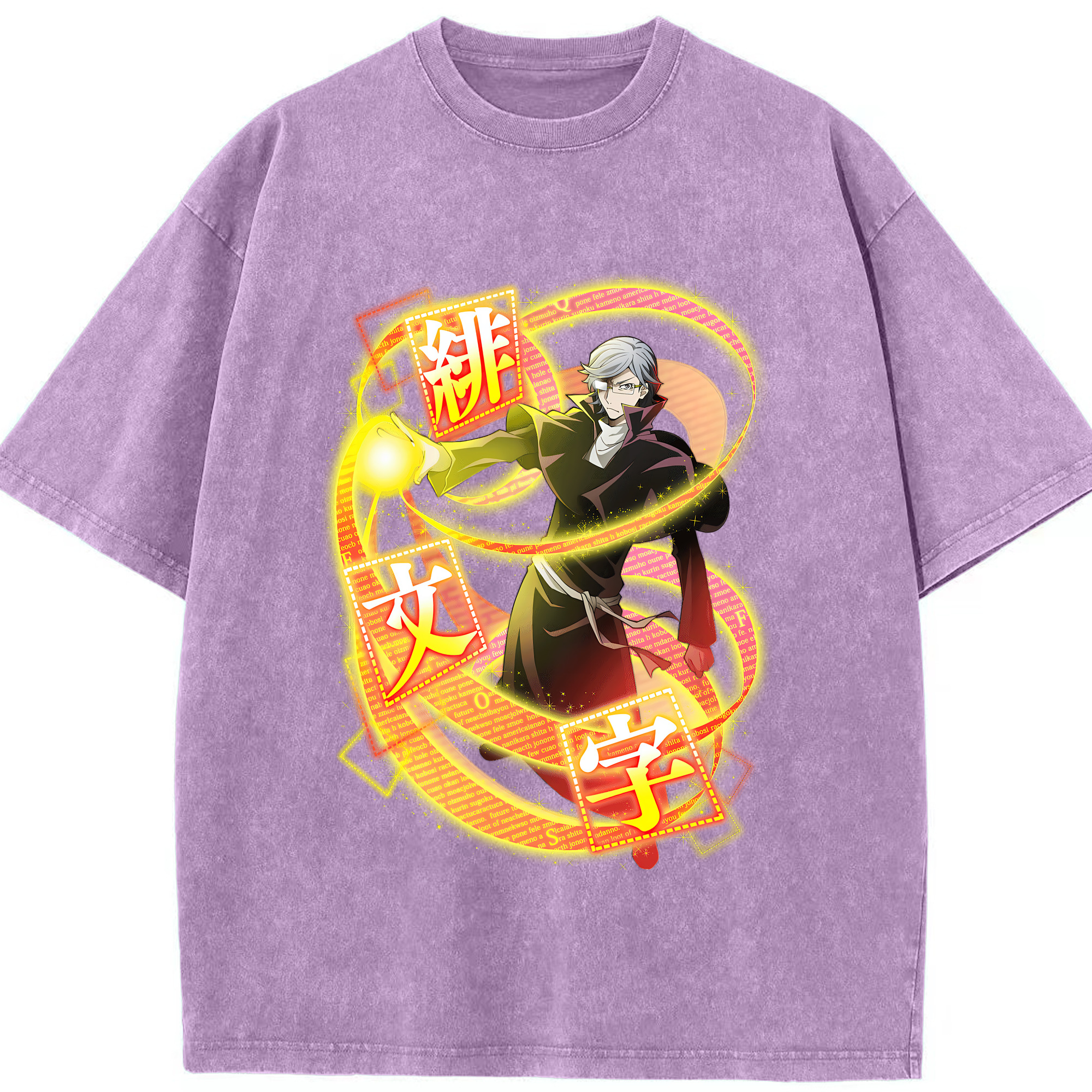 （画像用） 文豪ストレイドッグス Bungo Stray Dogs 綿100% ヴィンテージ風 半袖Tシャツ（フロントプリント）