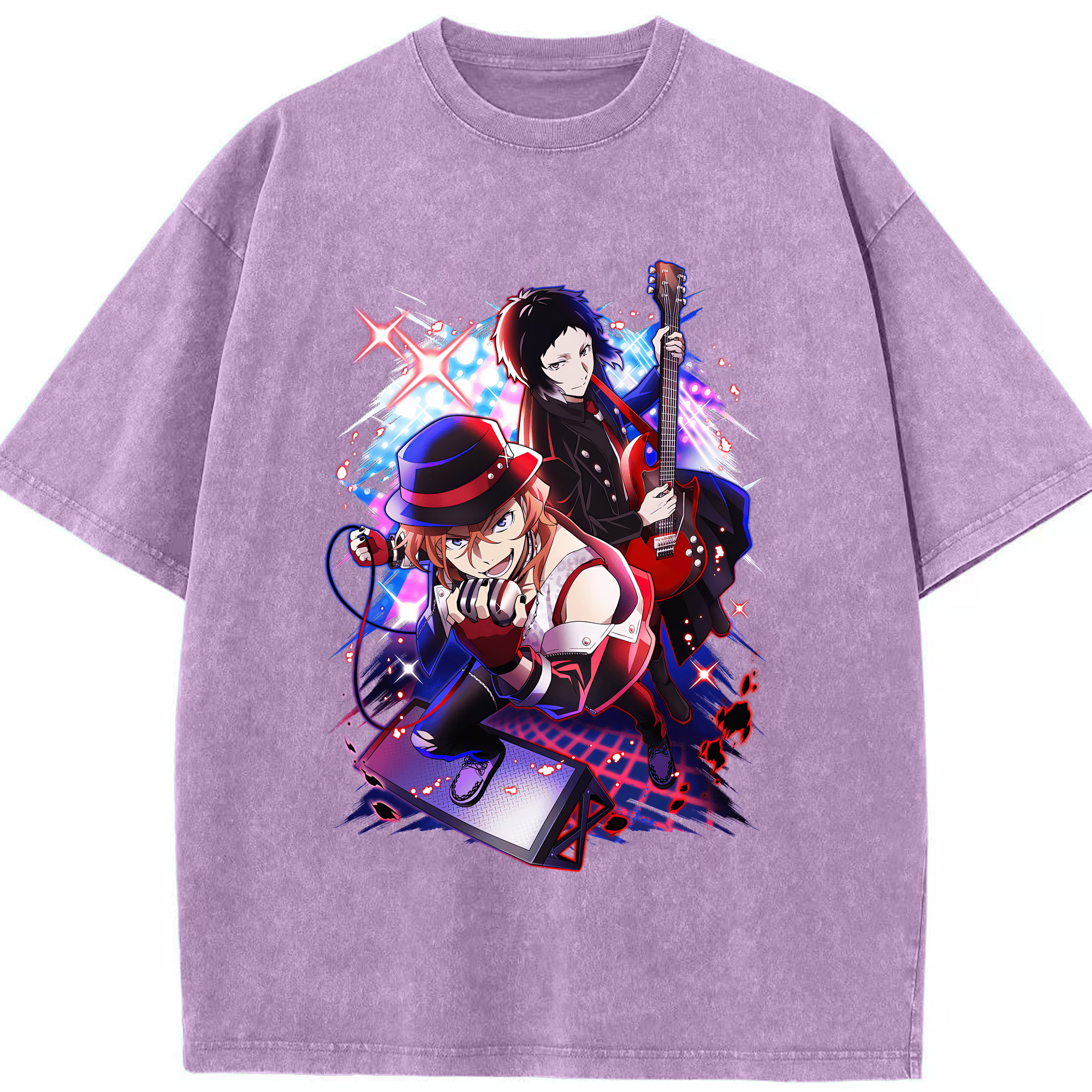 （画像用） 文豪ストレイドッグス Bungo Stray Dogs 綿100% ヴィンテージ風 半袖Tシャツ（フロントプリント）