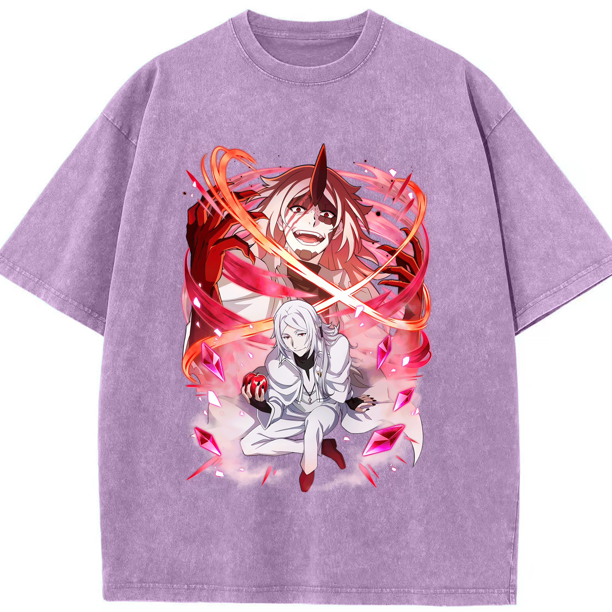 （画像用） 文豪ストレイドッグス Bungo Stray Dogs 綿100% ヴィンテージ風 半袖Tシャツ（フロントプリント）