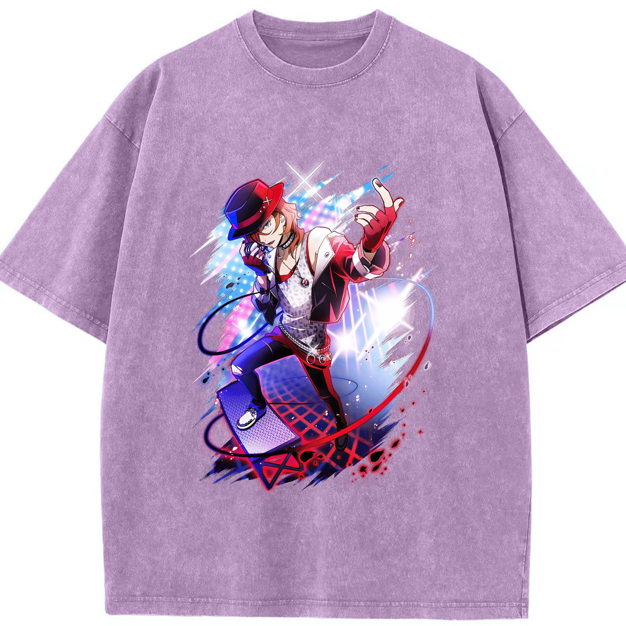 文豪ストレイドッグス Bungo Stray Dogs 綿100% ヴィンテージ風 半袖Tシャツ（フロントプリント）