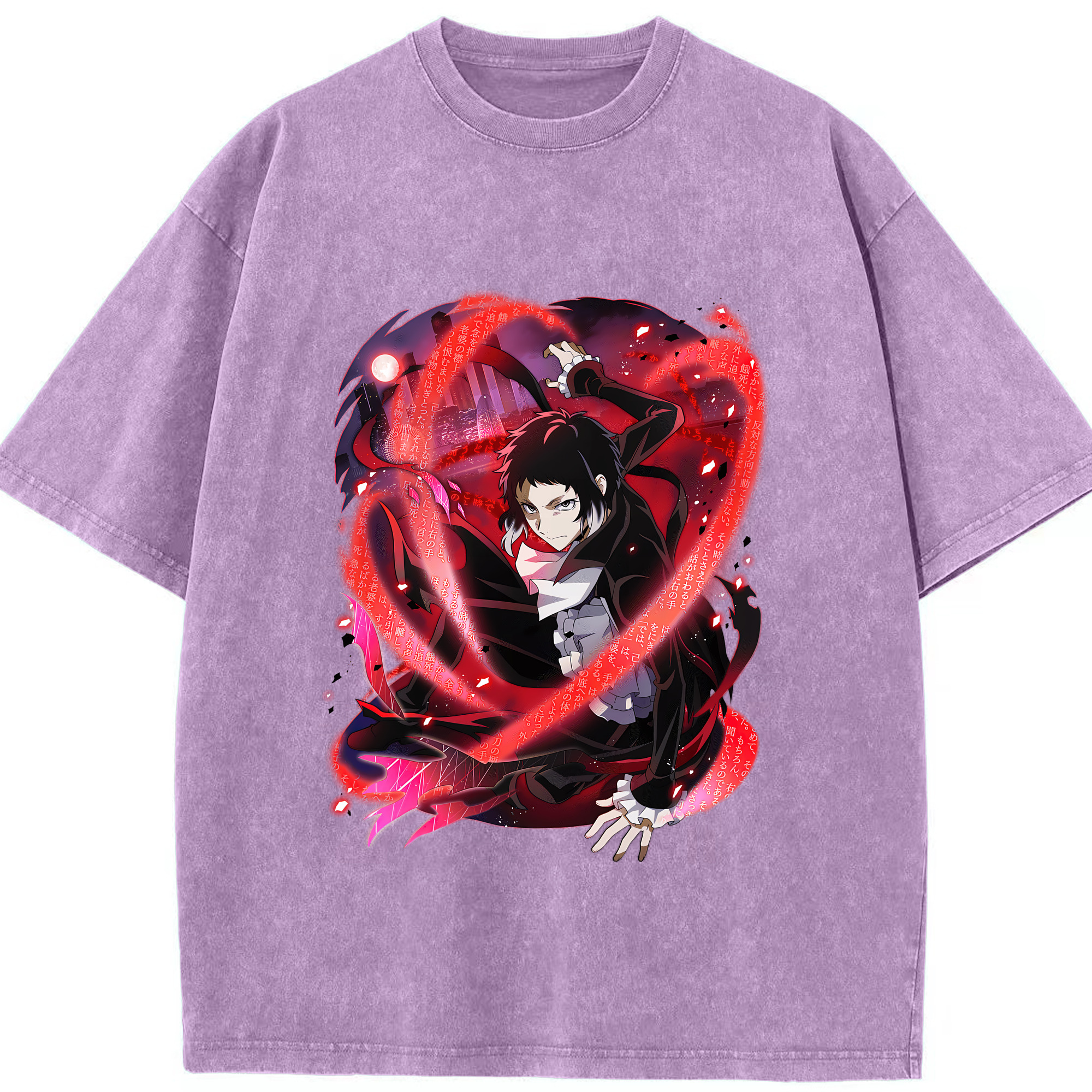 （画像用） 文豪ストレイドッグス Bungo Stray Dogs 綿100% ヴィンテージ風 半袖Tシャツ（フロントプリント）