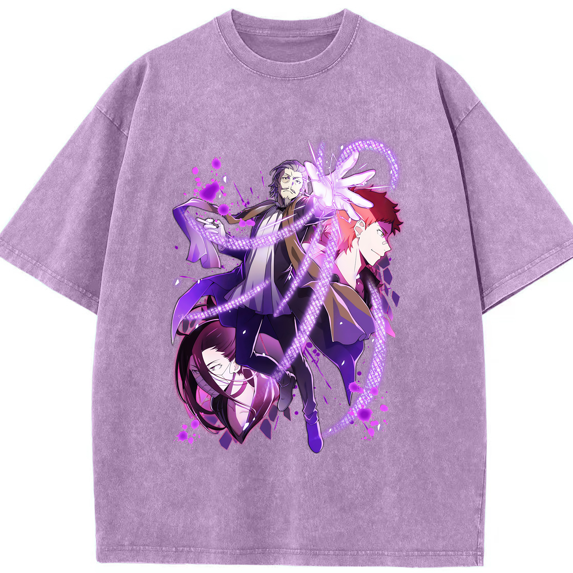 （画像用） 文豪ストレイドッグス Bungo Stray Dogs 綿100% ヴィンテージ風 半袖Tシャツ（フロントプリント）