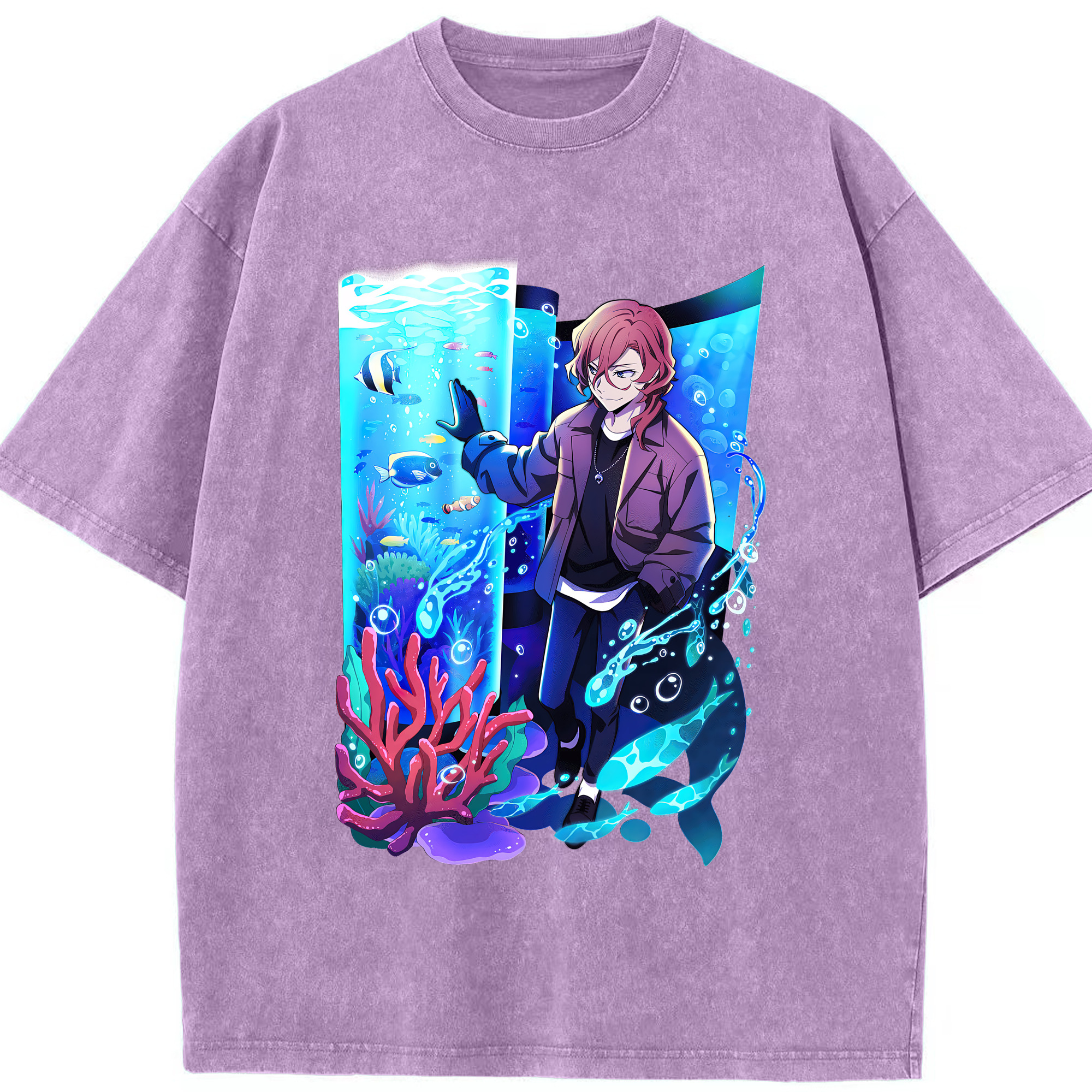 （画像用） 文豪ストレイドッグス Bungo Stray Dogs 綿100% ヴィンテージ風 半袖Tシャツ（フロントプリント）