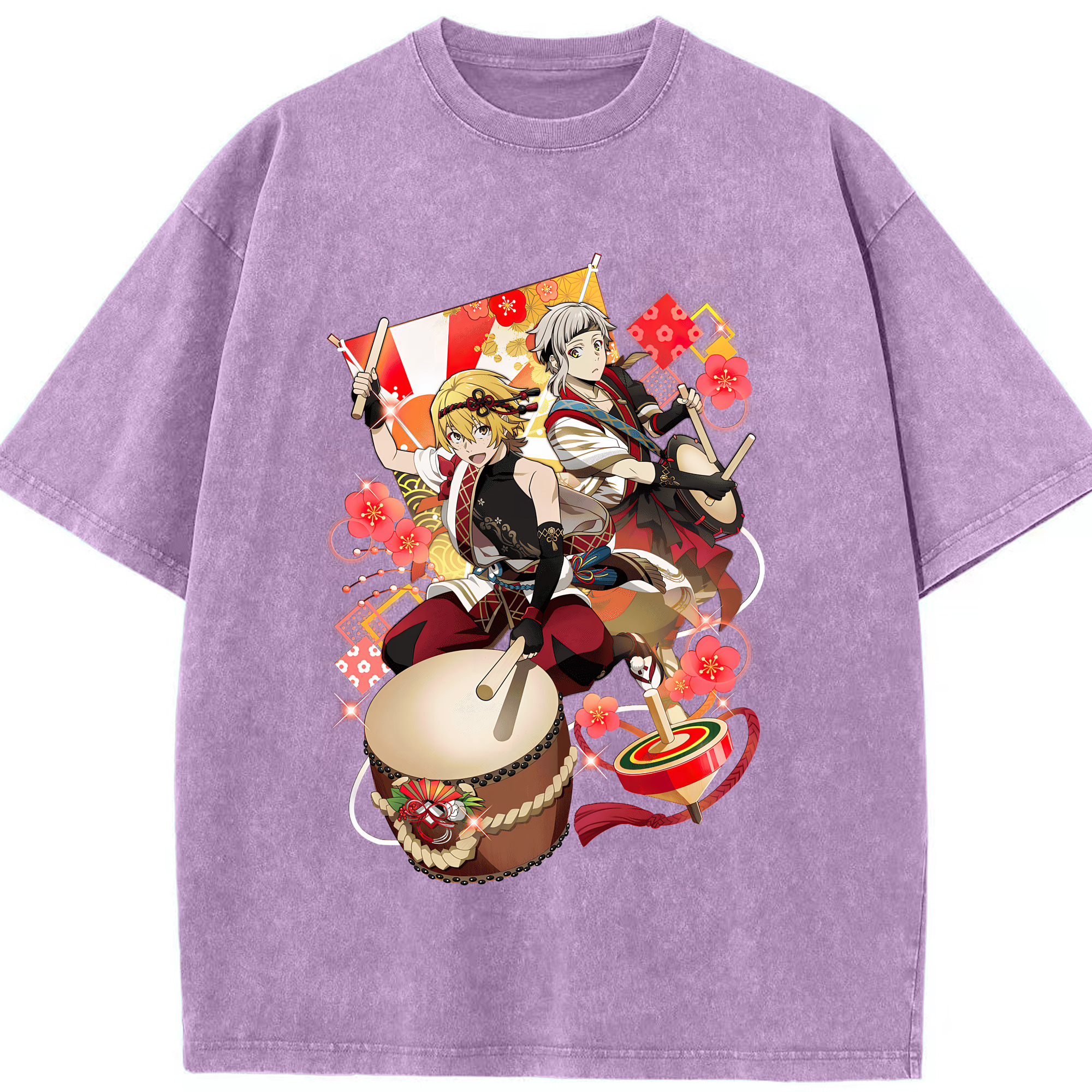 （画像用） 文豪ストレイドッグス Bungo Stray Dogs 綿100% ヴィンテージ風 半袖Tシャツ（フロントプリント）
