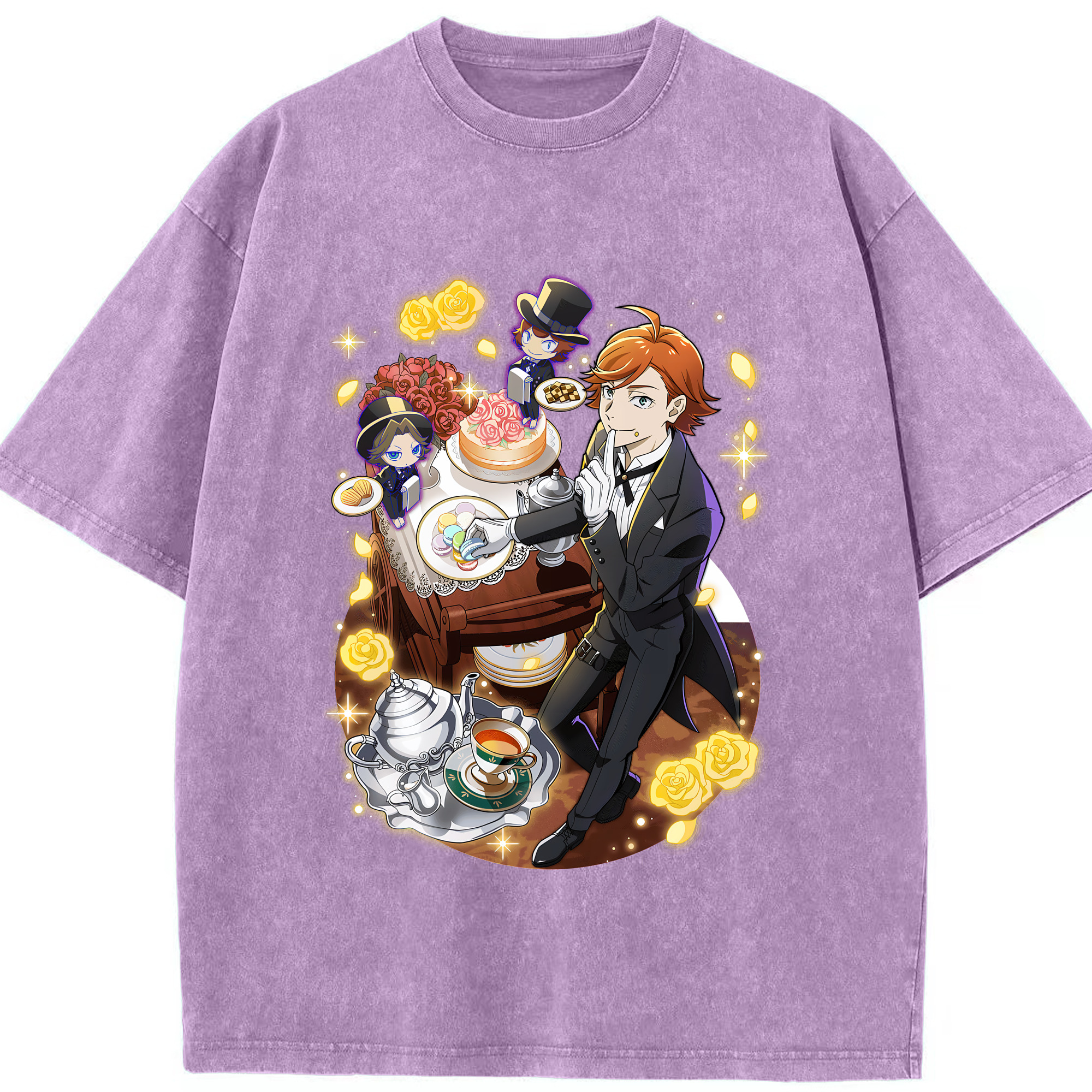 （画像用） 文豪ストレイドッグス Bungo Stray Dogs 綿100% ヴィンテージ風 半袖Tシャツ（フロントプリント）