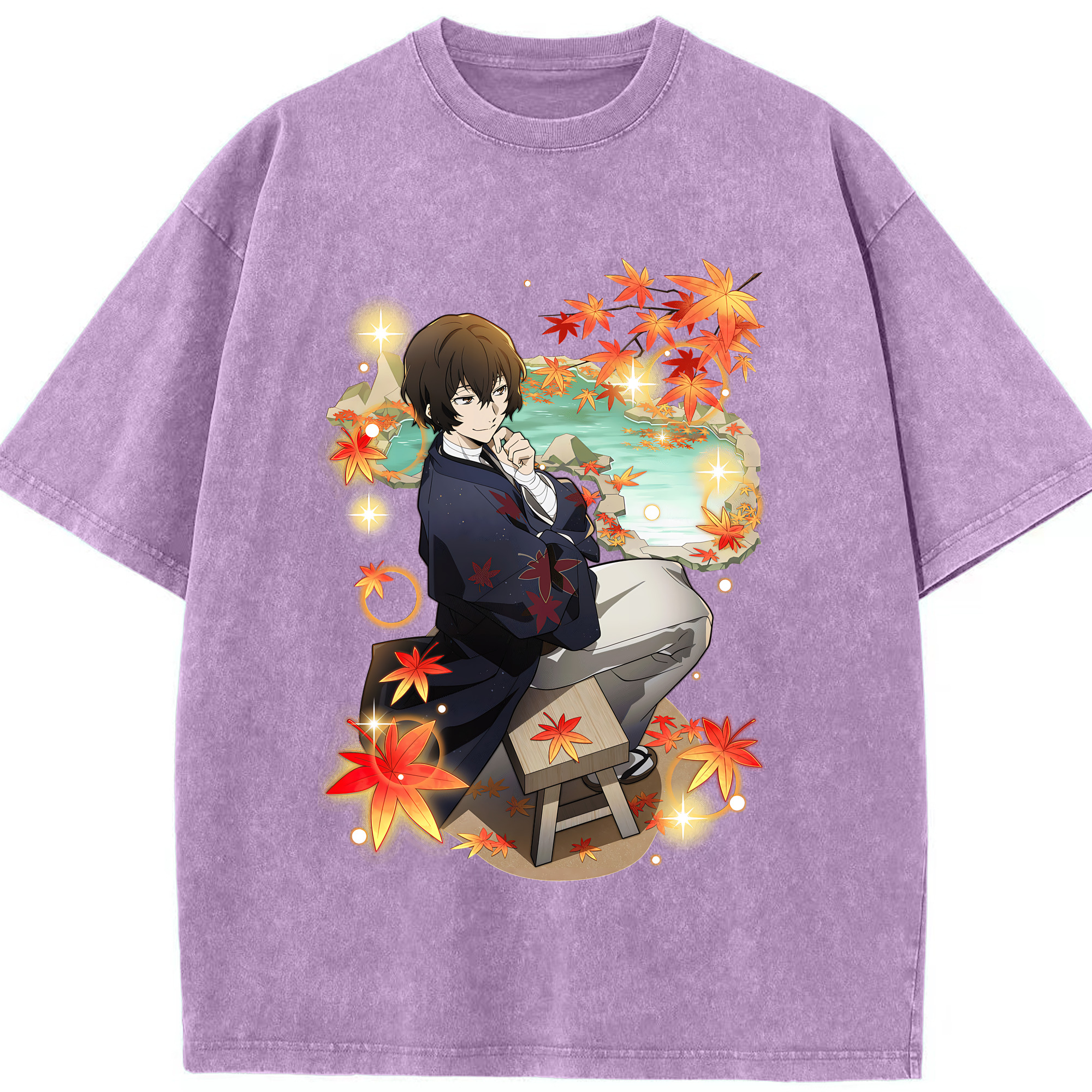（画像用） 文豪ストレイドッグス Bungo Stray Dogs 綿100% ヴィンテージ風 半袖Tシャツ（フロントプリント）