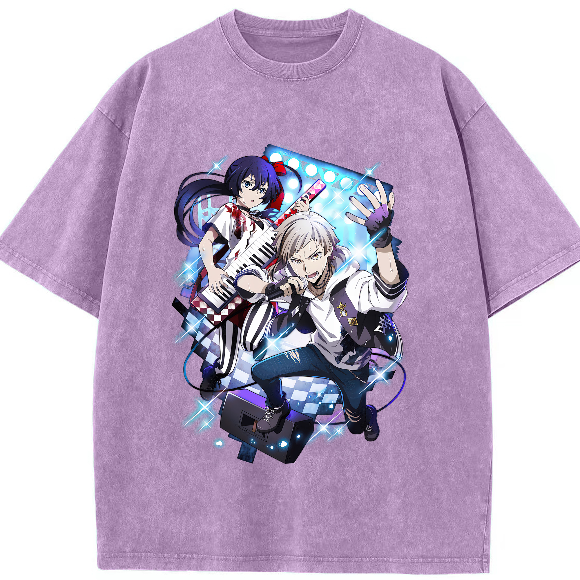 （画像用） 文豪ストレイドッグス Bungo Stray Dogs 綿100% ヴィンテージ風 半袖Tシャツ（フロントプリント）