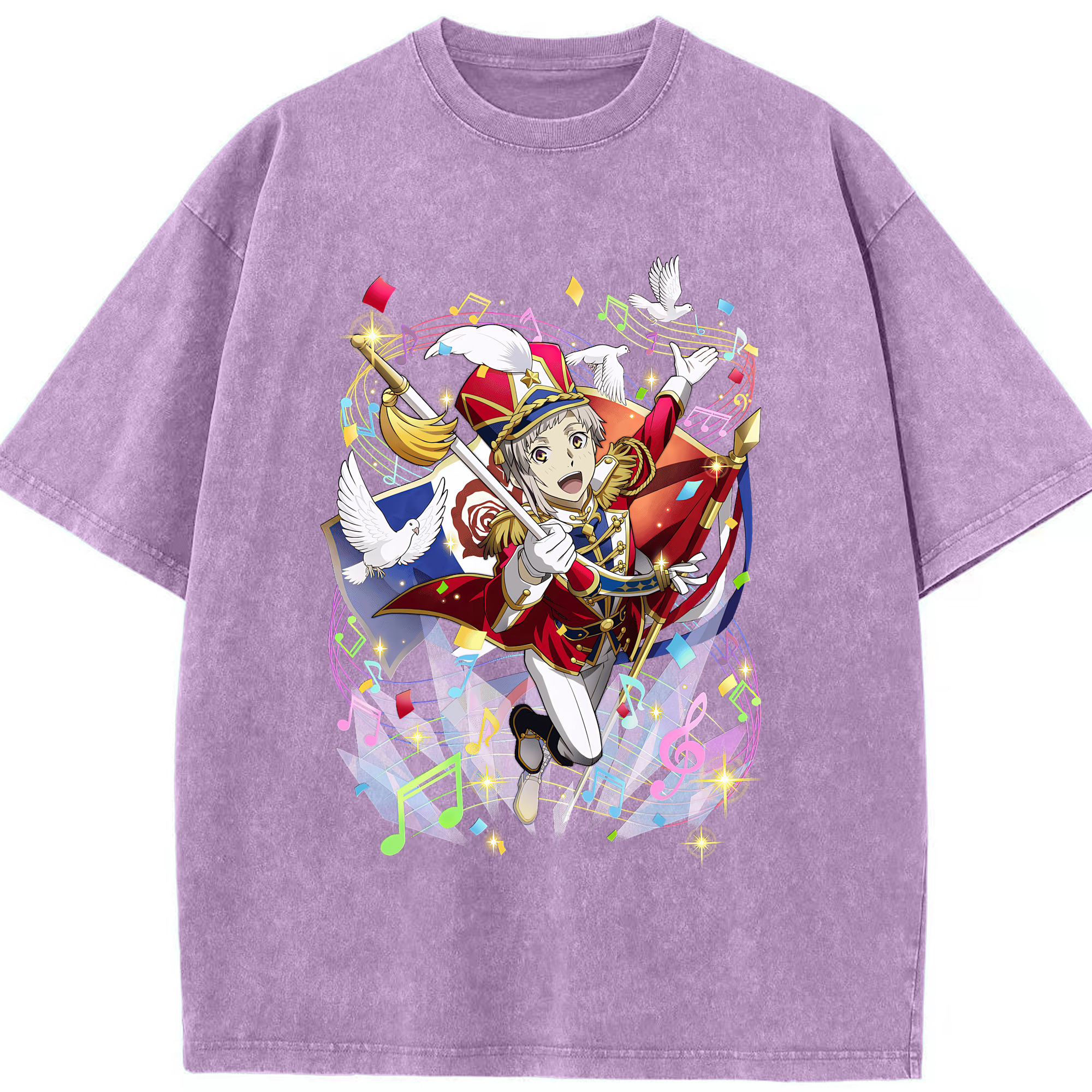 （画像用） 文豪ストレイドッグス Bungo Stray Dogs 綿100% ヴィンテージ風 半袖Tシャツ（フロントプリント）