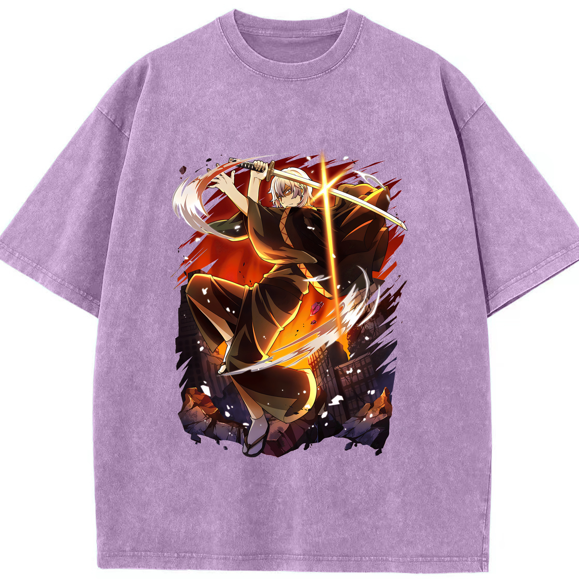 （画像用） 文豪ストレイドッグス Bungo Stray Dogs 綿100% ヴィンテージ風 半袖Tシャツ（フロントプリント）