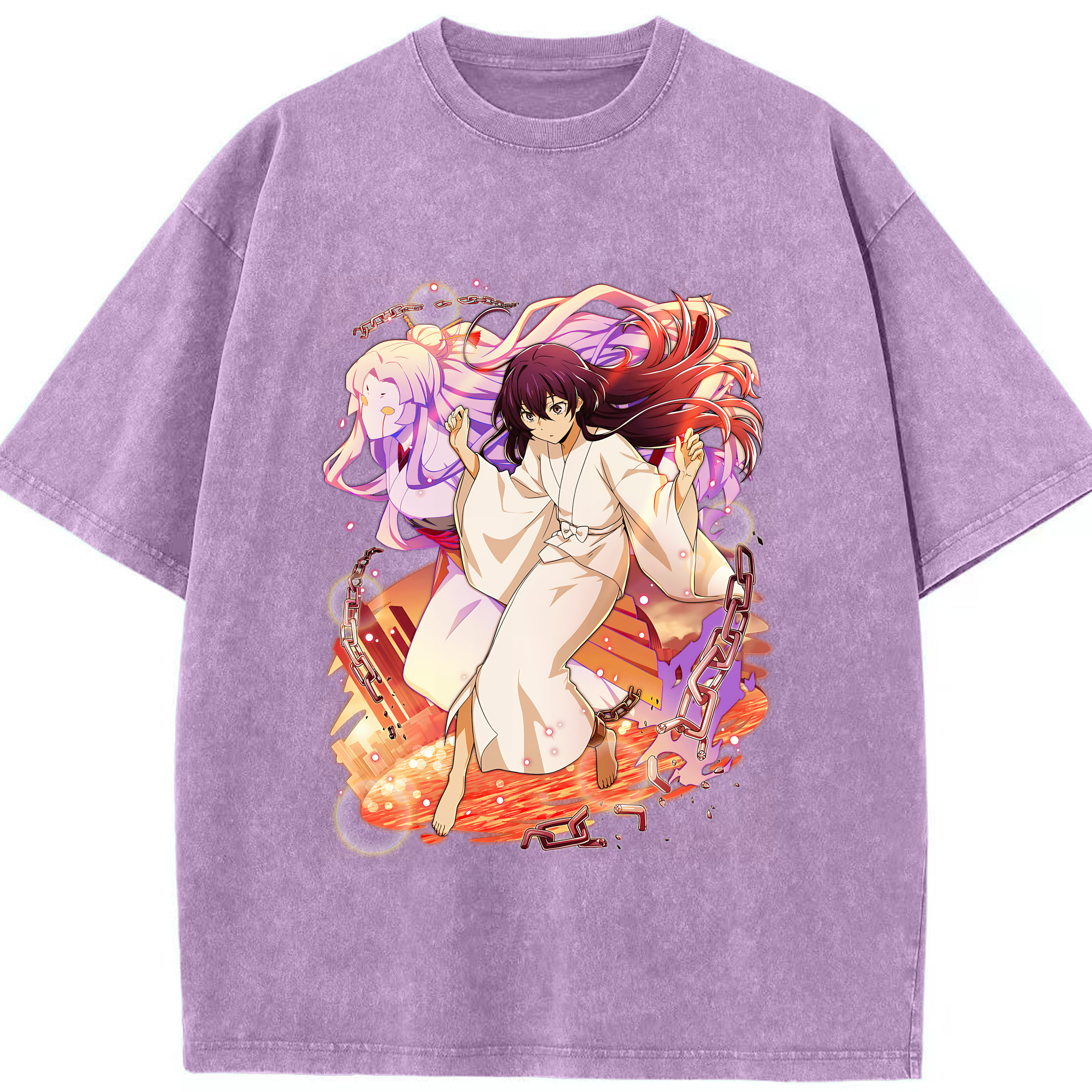 文豪ストレイドッグス Bungo Stray Dogs 綿100% ヴィンテージ風 半袖Tシャツ（フロントプリント）