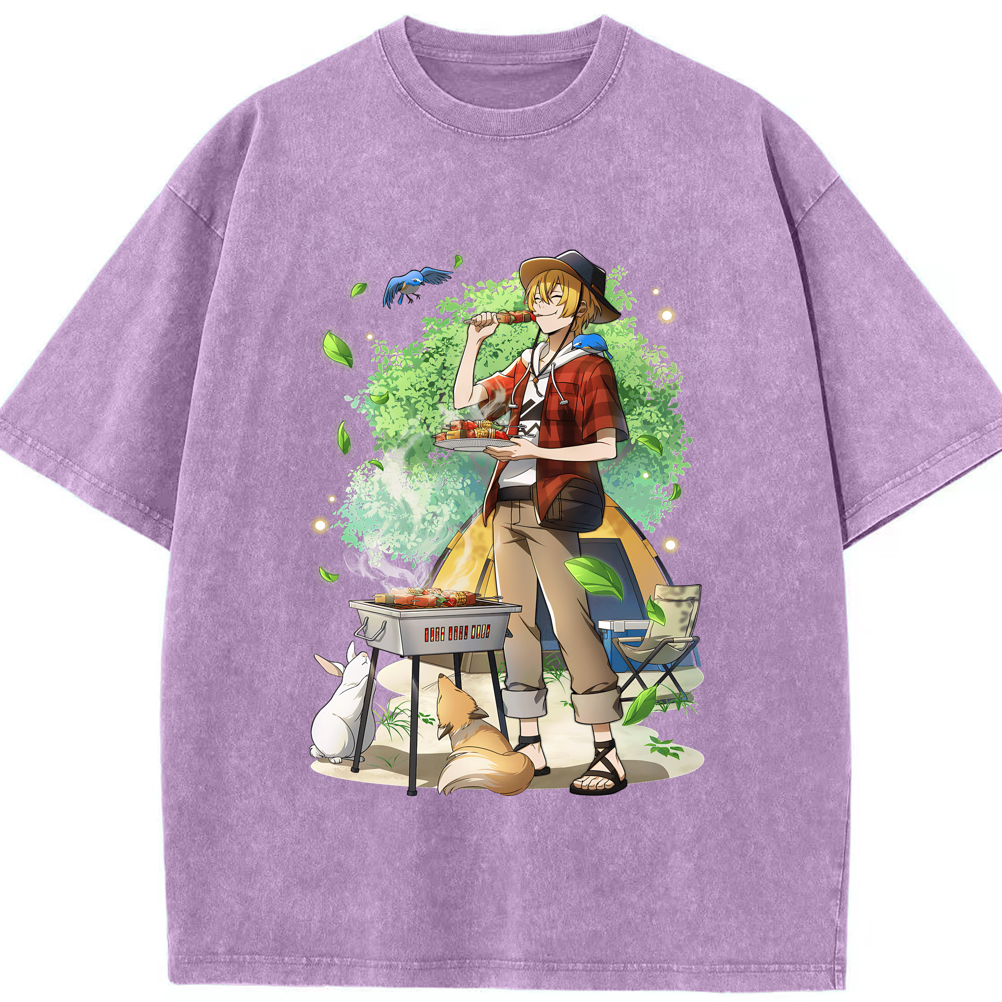 （画像用） 文豪ストレイドッグス Bungo Stray Dogs 綿100% ヴィンテージ風 半袖Tシャツ（フロントプリント）