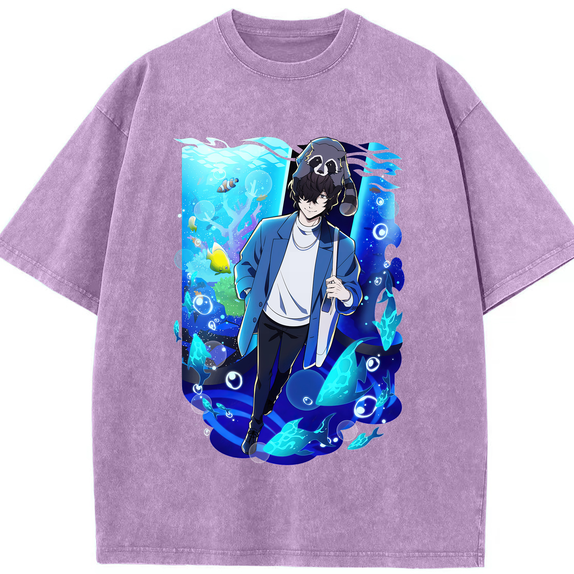 （画像用） 文豪ストレイドッグス Bungo Stray Dogs 綿100% ヴィンテージ風 半袖Tシャツ（フロントプリント）