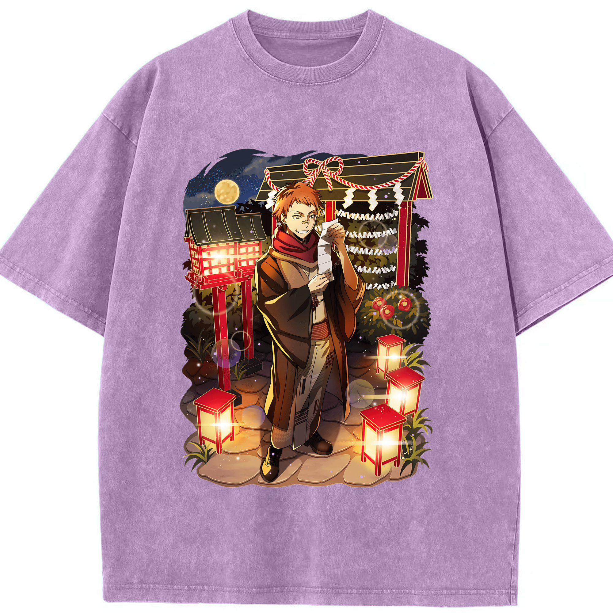 （画像用） 文豪ストレイドッグス Bungo Stray Dogs 綿100% ヴィンテージ風 半袖Tシャツ（フロントプリント）