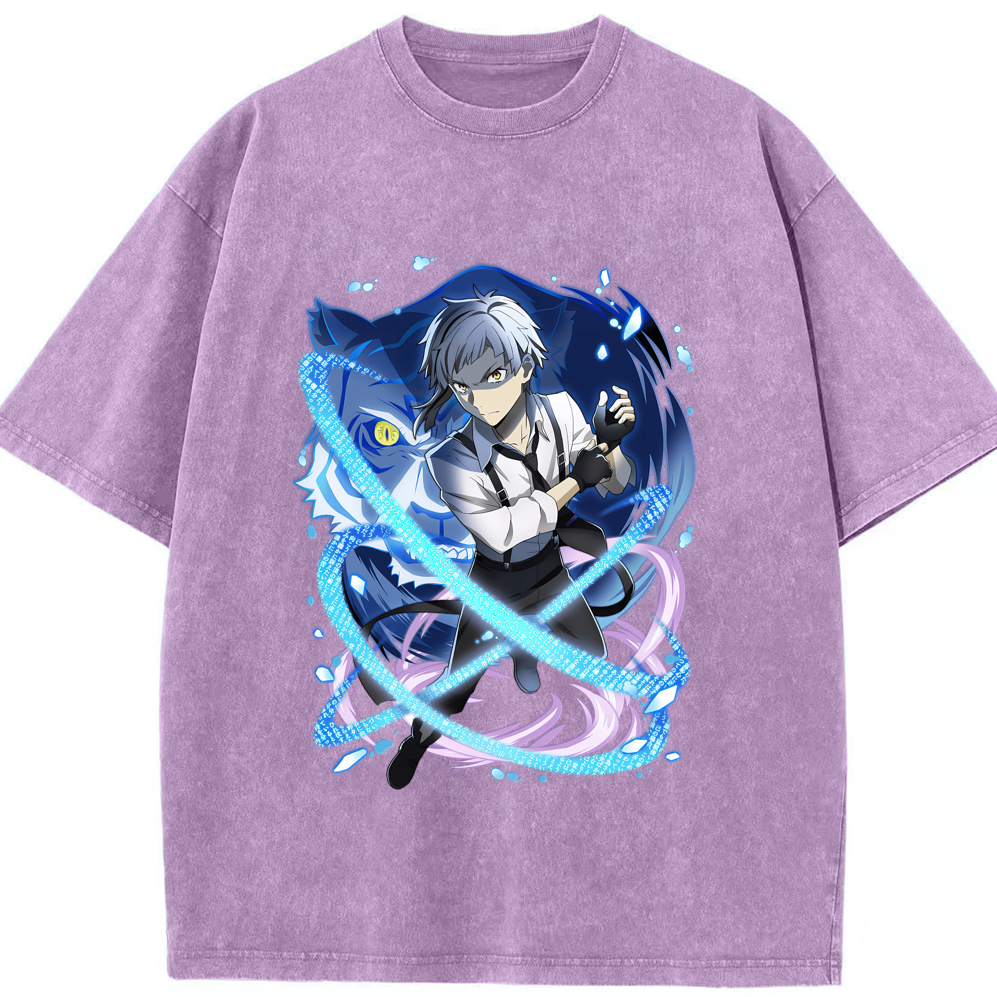 （画像用） 文豪ストレイドッグス Bungo Stray Dogs 綿100% ヴィンテージ風 半袖Tシャツ（フロントプリント）