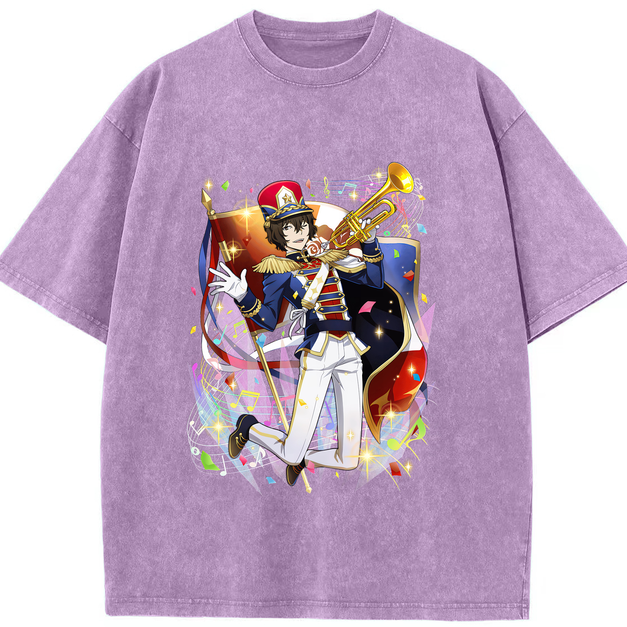 （画像用） 文豪ストレイドッグス Bungo Stray Dogs 綿100% ヴィンテージ風 半袖Tシャツ（フロントプリント）
