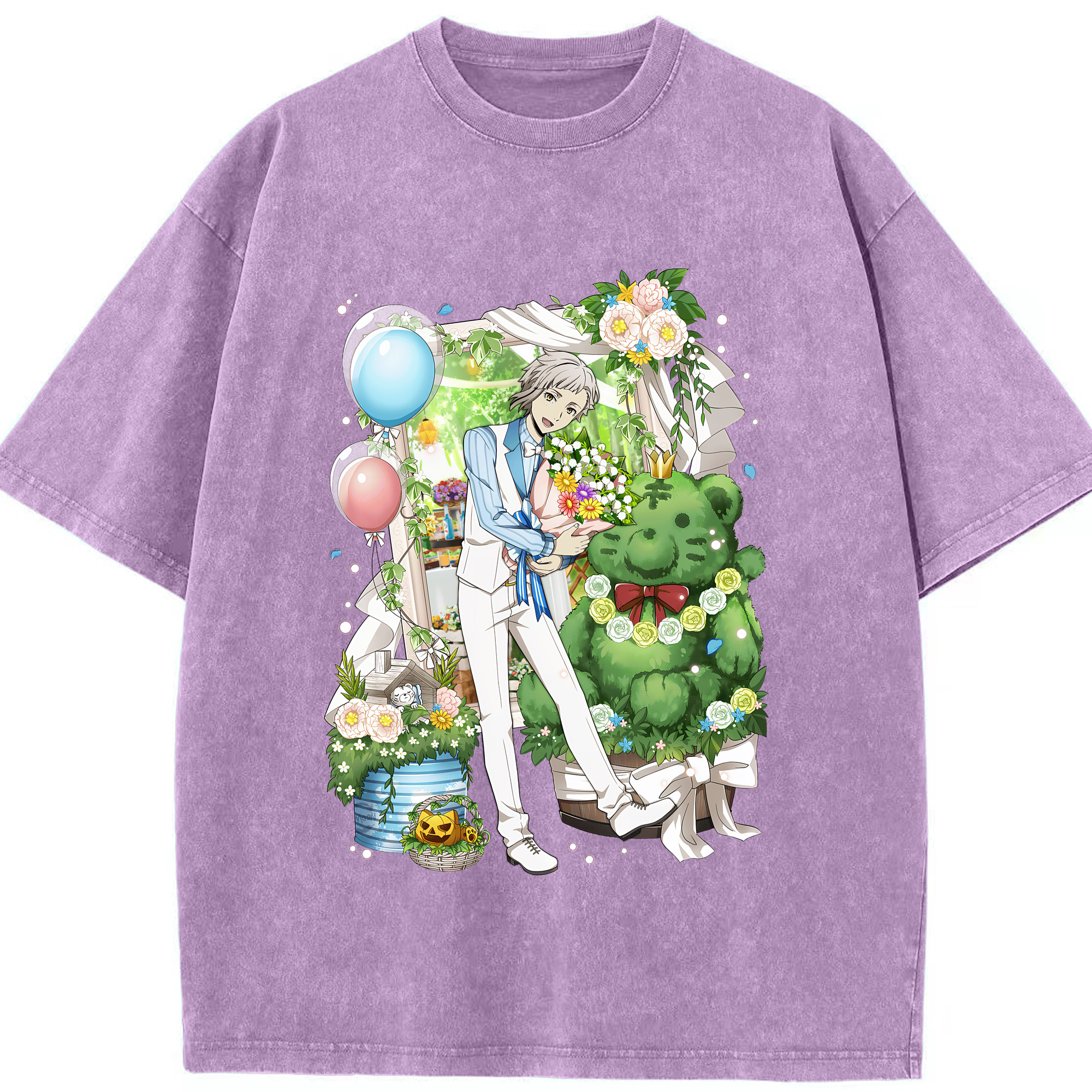 （画像用） 文豪ストレイドッグス Bungo Stray Dogs 綿100% ヴィンテージ風 半袖Tシャツ（フロントプリント）