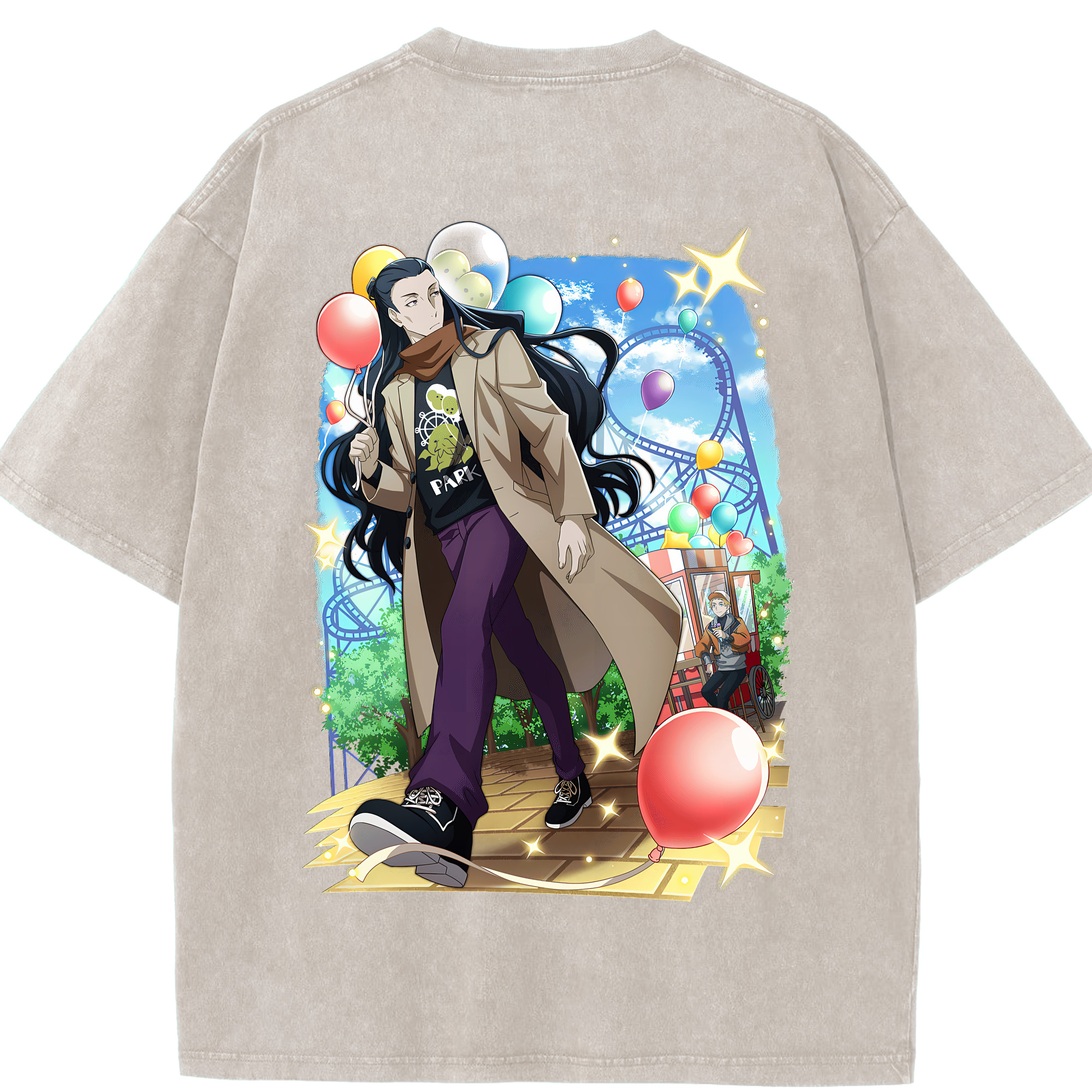 （画像用） 文豪ストレイドッグス Bungo Stray Dogs 綿100% ヴィンテージ風 半袖Tシャツ（背面プリント）