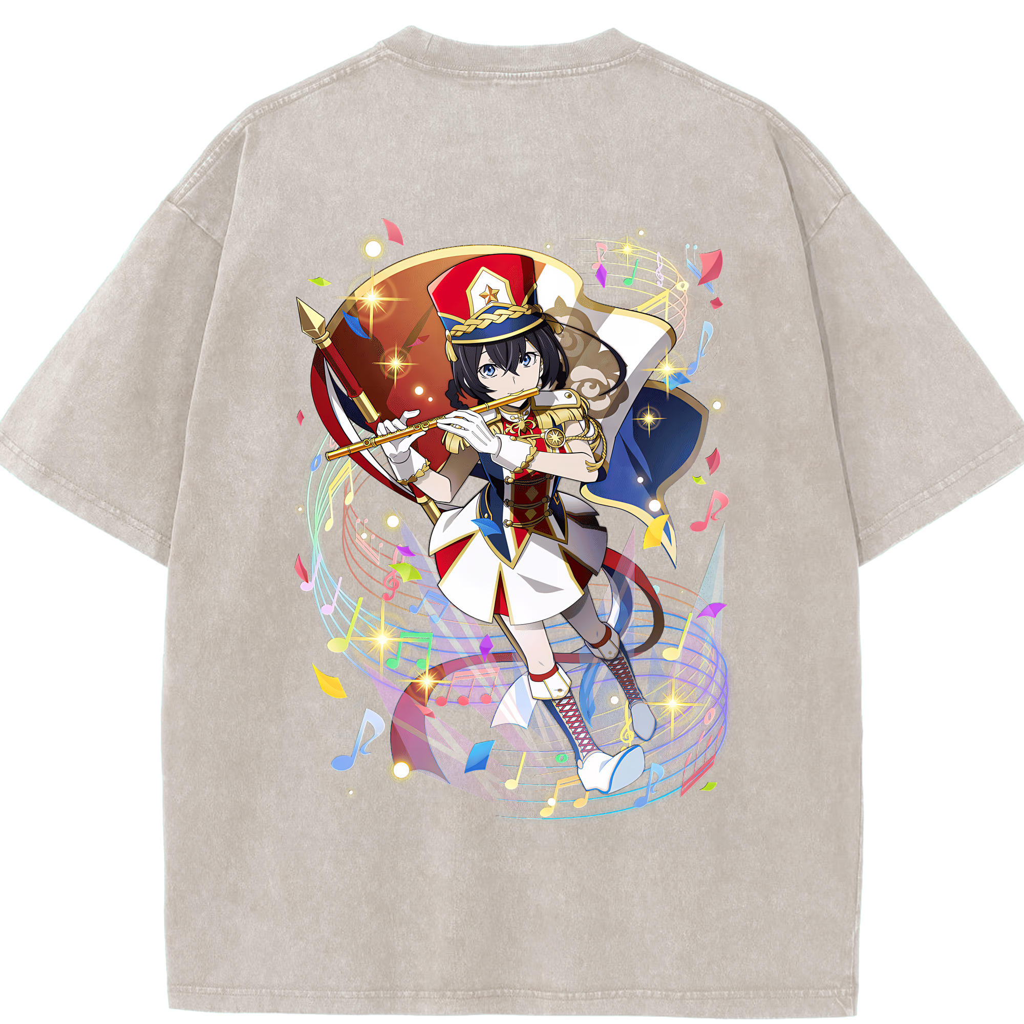 （画像用） 文豪ストレイドッグス Bungo Stray Dogs 綿100% ヴィンテージ風 半袖Tシャツ（背面プリント）