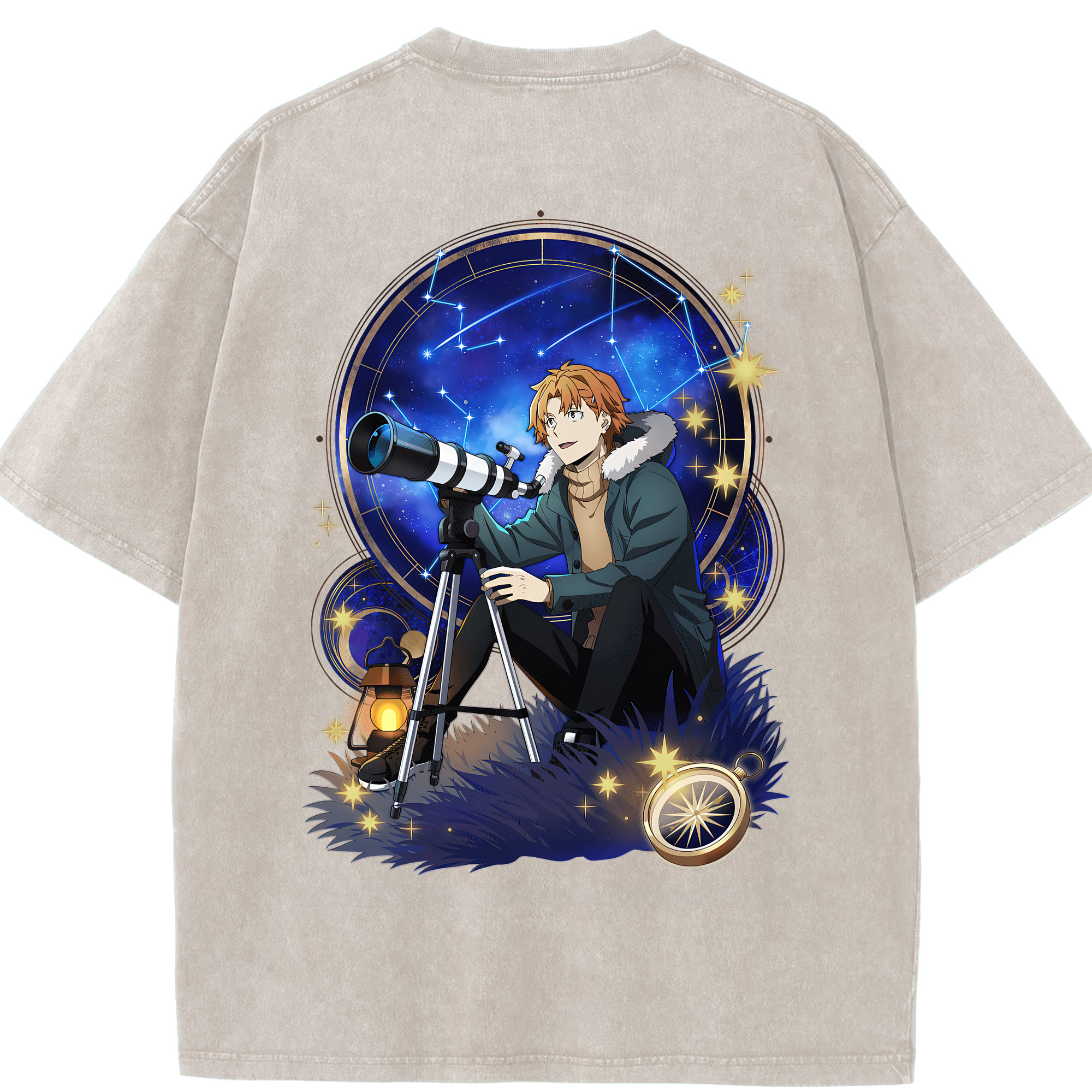 （画像用） 文豪ストレイドッグス Bungo Stray Dogs 綿100% ヴィンテージ風 半袖Tシャツ（背面プリント）