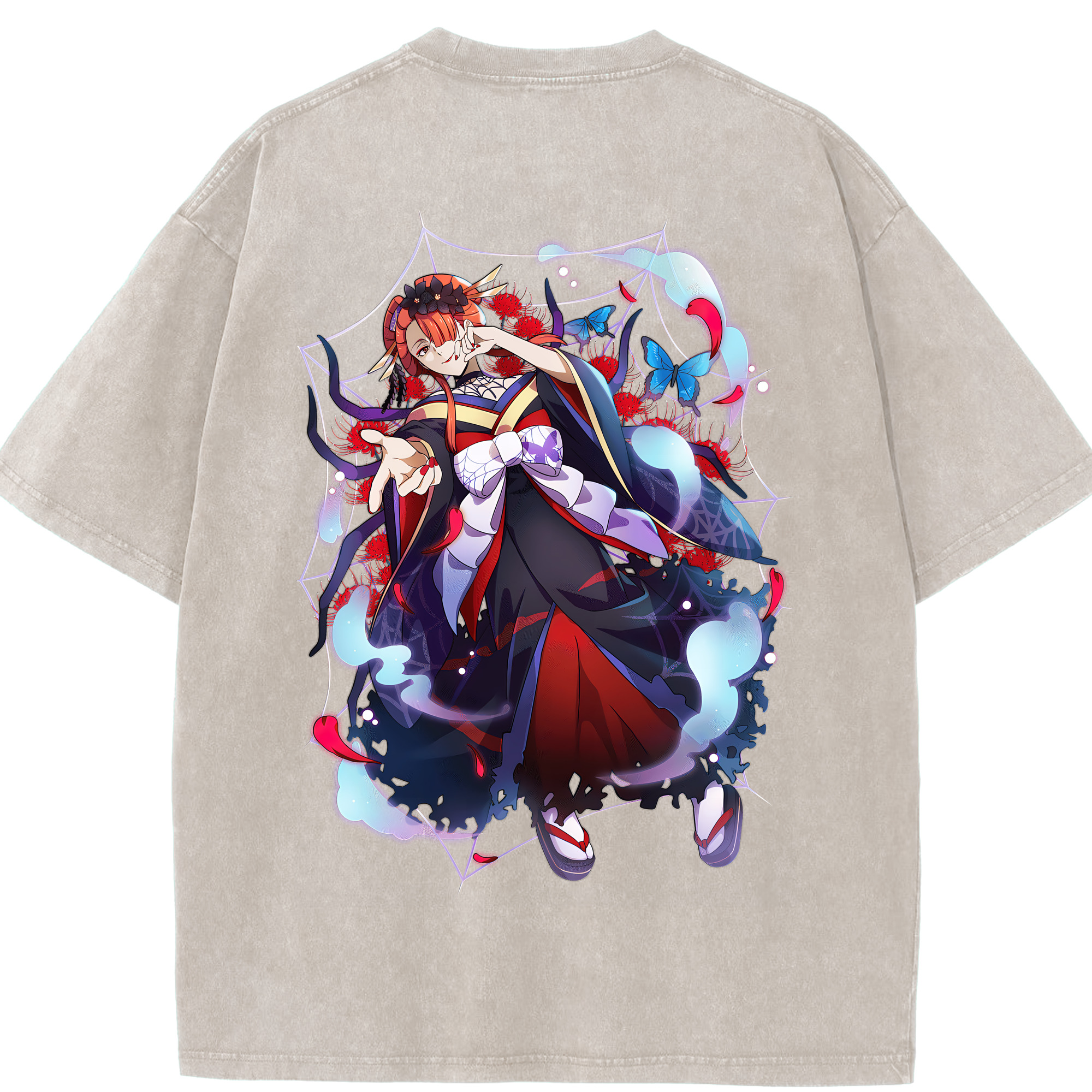 （画像用） 文豪ストレイドッグス Bungo Stray Dogs 綿100% ヴィンテージ風 半袖Tシャツ（背面プリント）