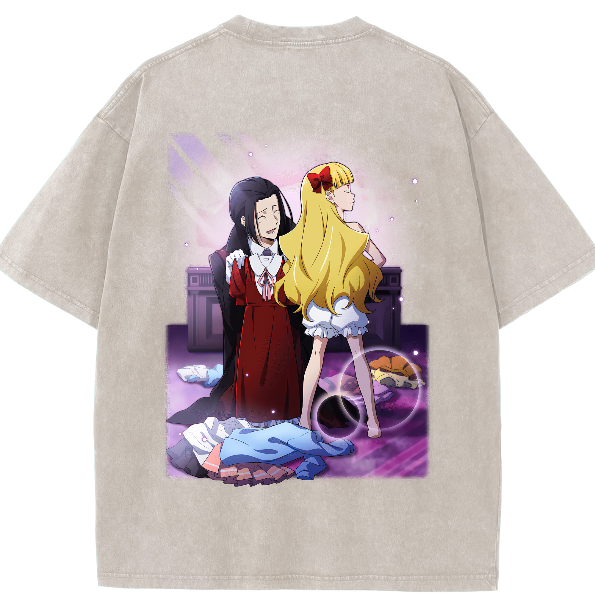 （画像用） 文豪ストレイドッグス Bungo Stray Dogs 綿100% ヴィンテージ風 半袖Tシャツ（背面プリント）
