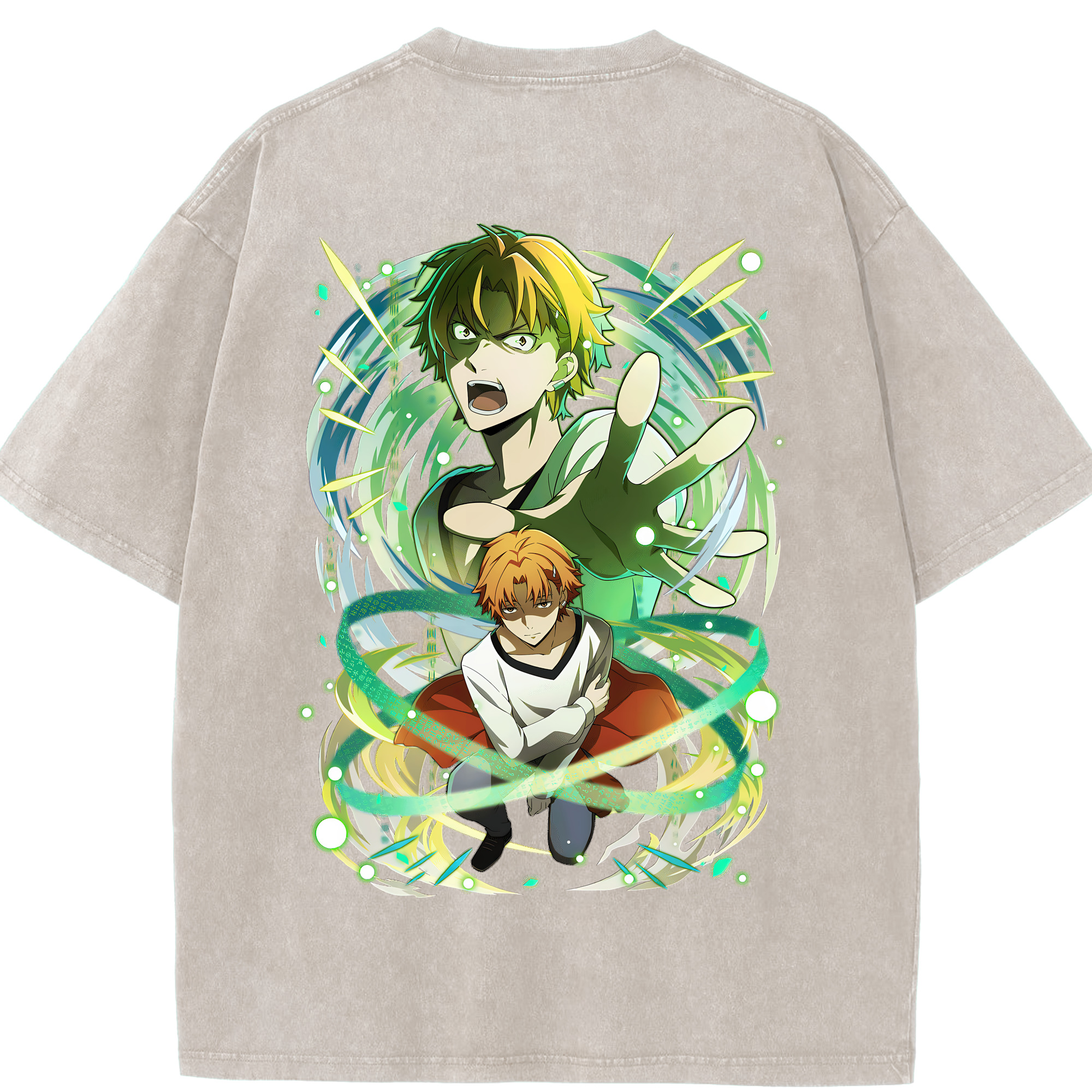 （画像用） 文豪ストレイドッグス Bungo Stray Dogs 綿100% ヴィンテージ風 半袖Tシャツ（背面プリント）