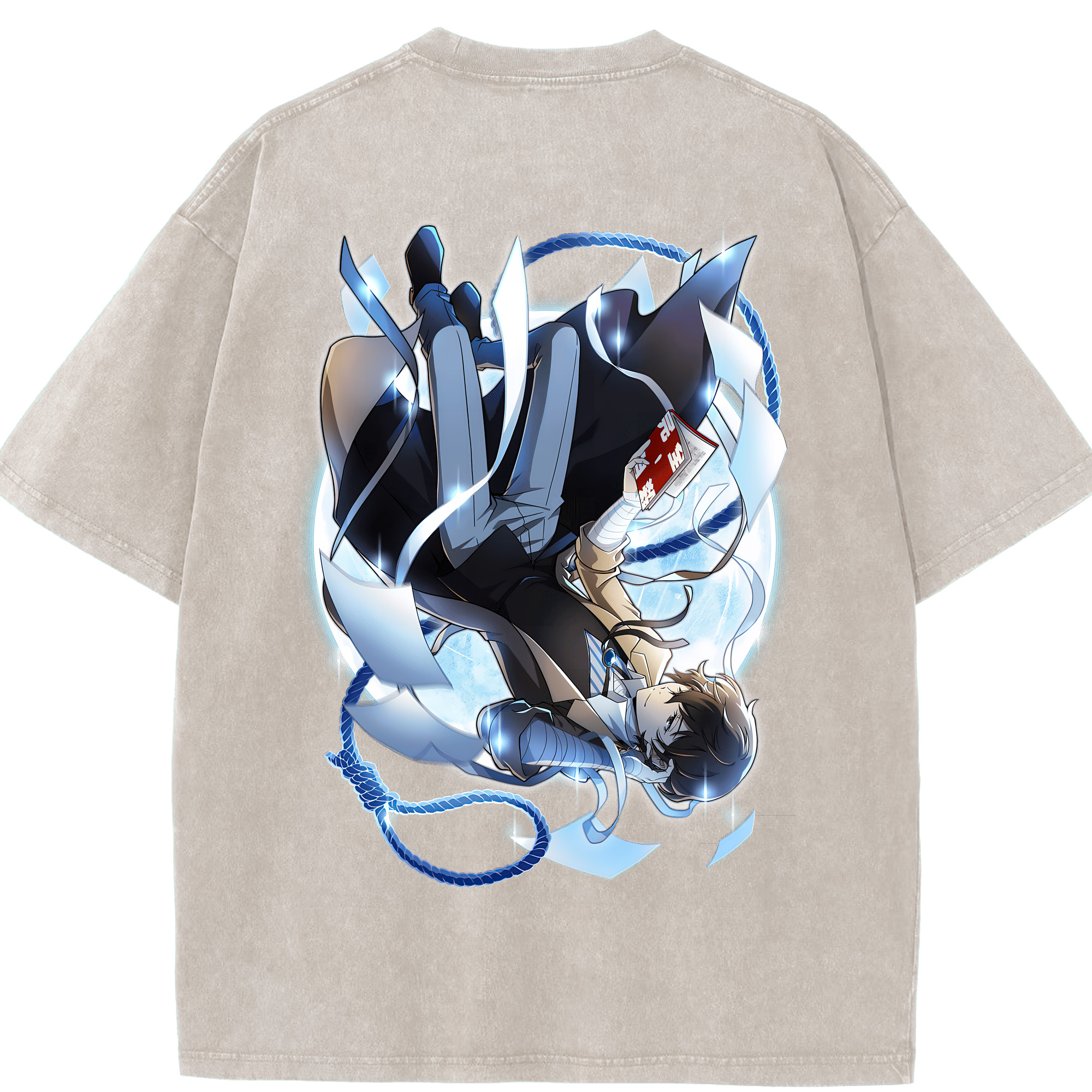（画像用） 文豪ストレイドッグス Bungo Stray Dogs 綿100% ヴィンテージ風 半袖Tシャツ（背面プリント）