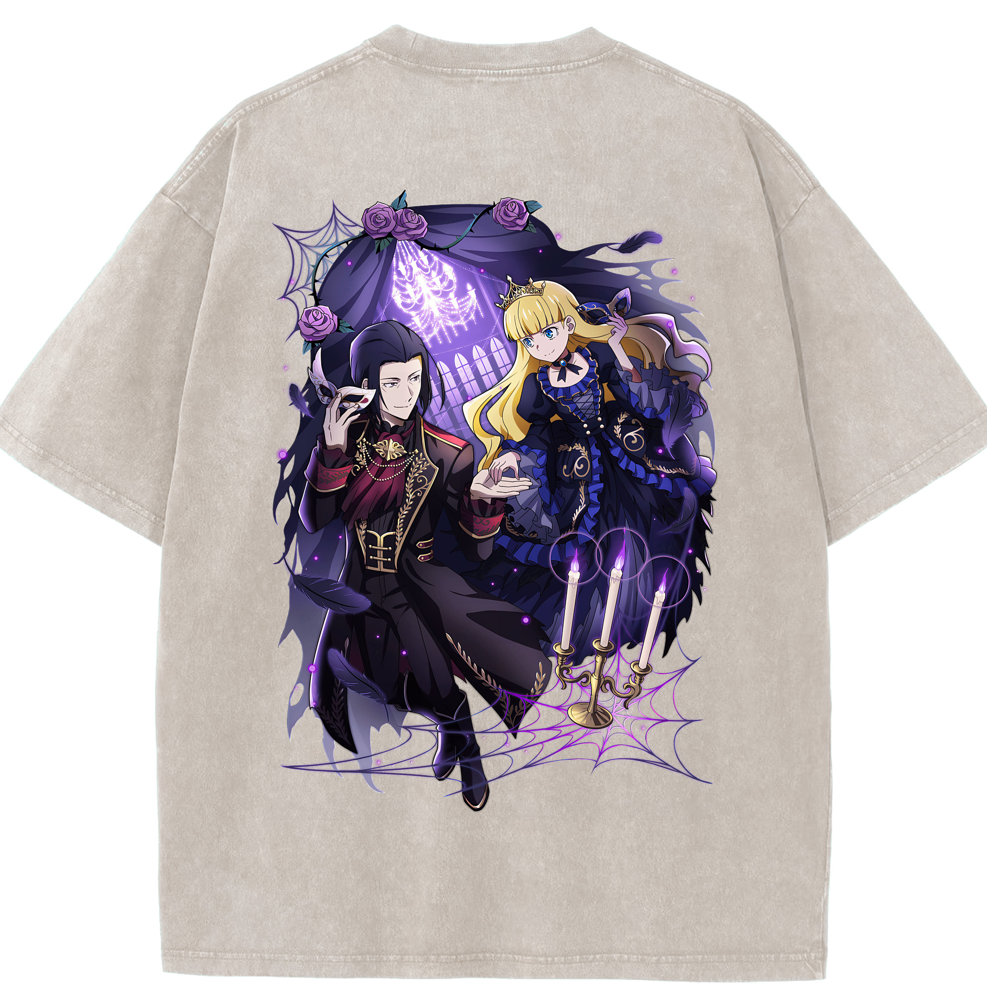 （画像用） 文豪ストレイドッグス Bungo Stray Dogs 綿100% ヴィンテージ風 半袖Tシャツ（背面プリント）