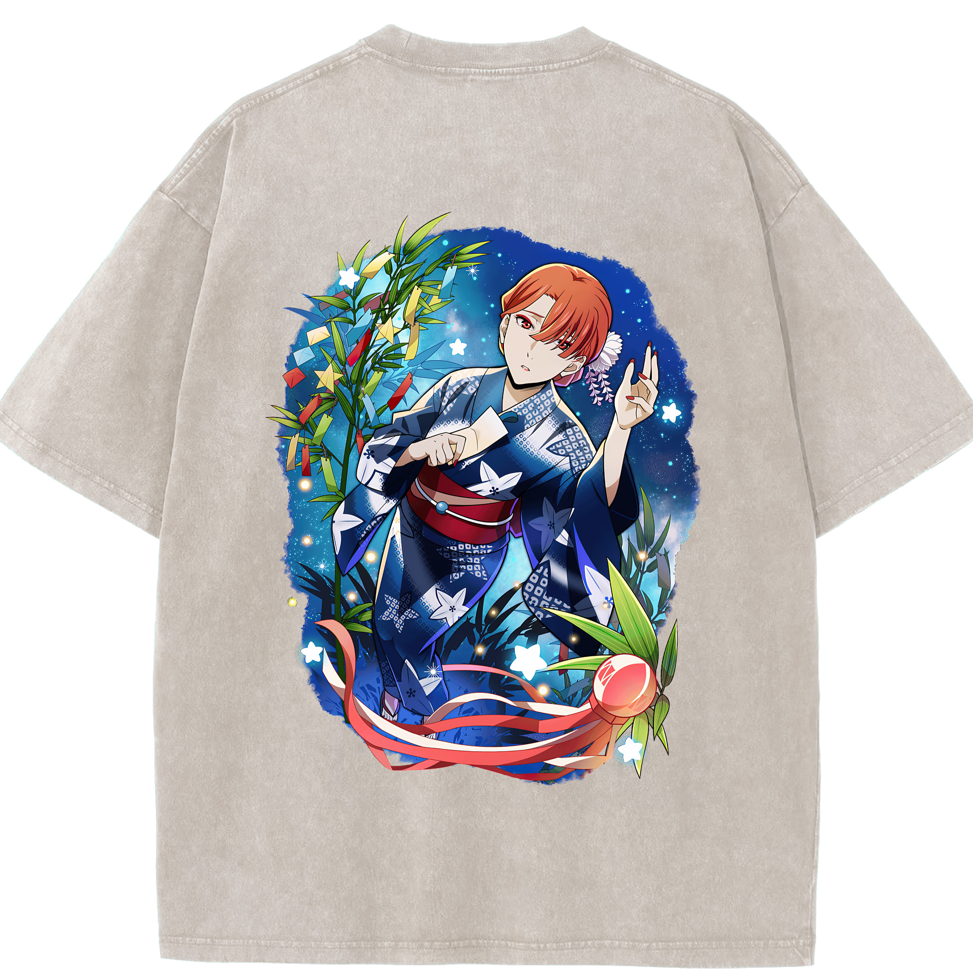 （画像用） 文豪ストレイドッグス Bungo Stray Dogs 綿100% ヴィンテージ風 半袖Tシャツ（背面プリント）