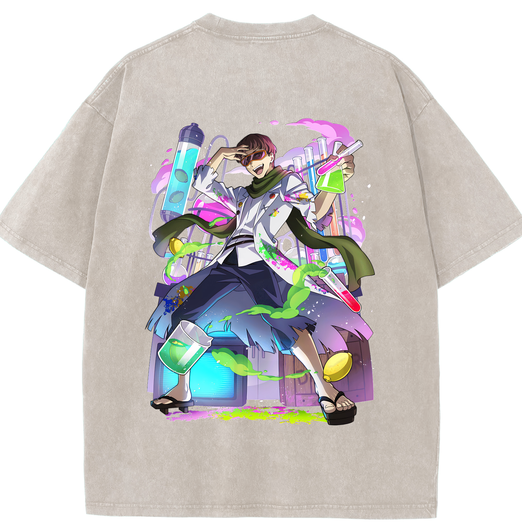 （画像用） 文豪ストレイドッグス Bungo Stray Dogs 綿100% ヴィンテージ風 半袖Tシャツ（背面プリント）