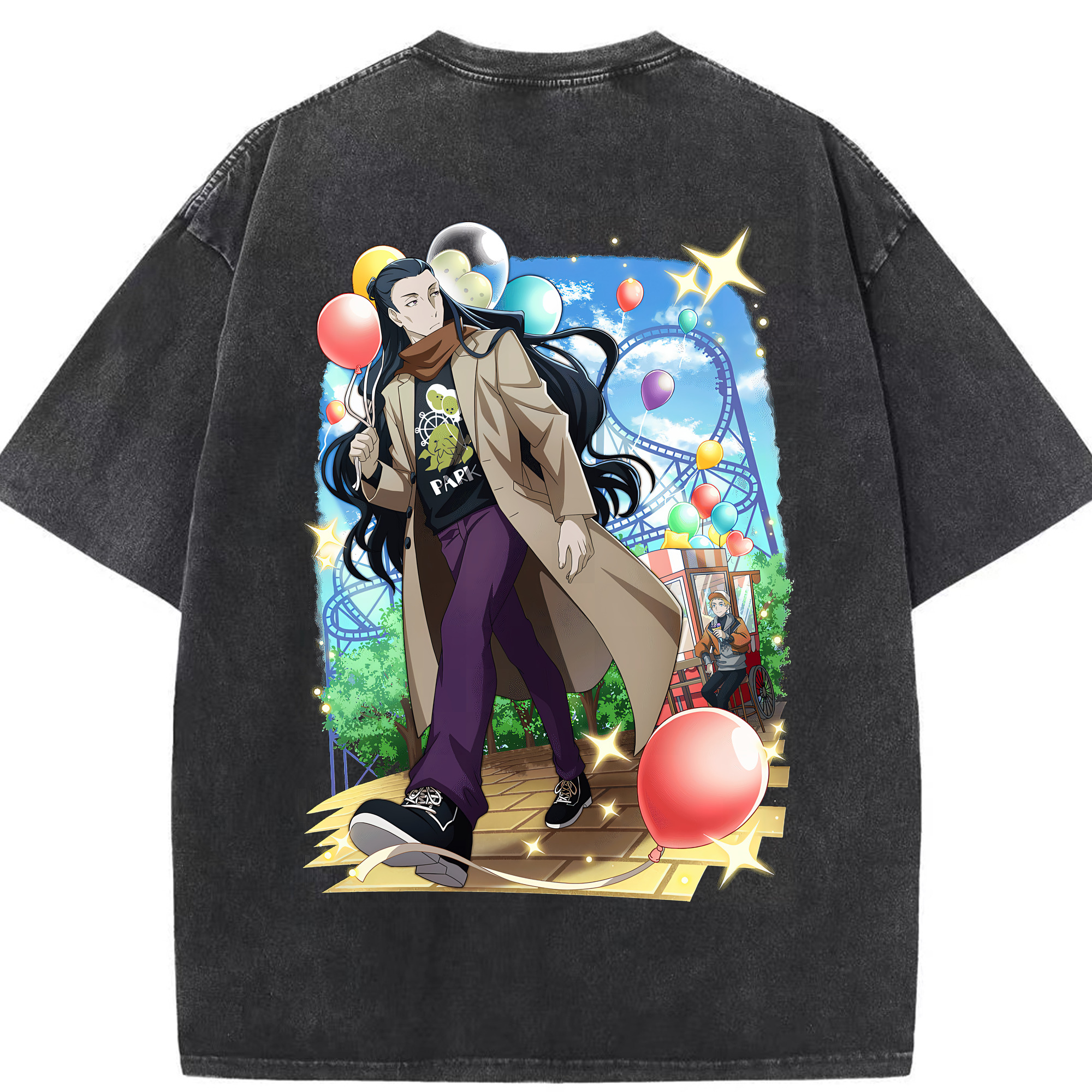 （画像用） 文豪ストレイドッグス Bungo Stray Dogs 綿100% ヴィンテージ風 半袖Tシャツ（背面プリント）