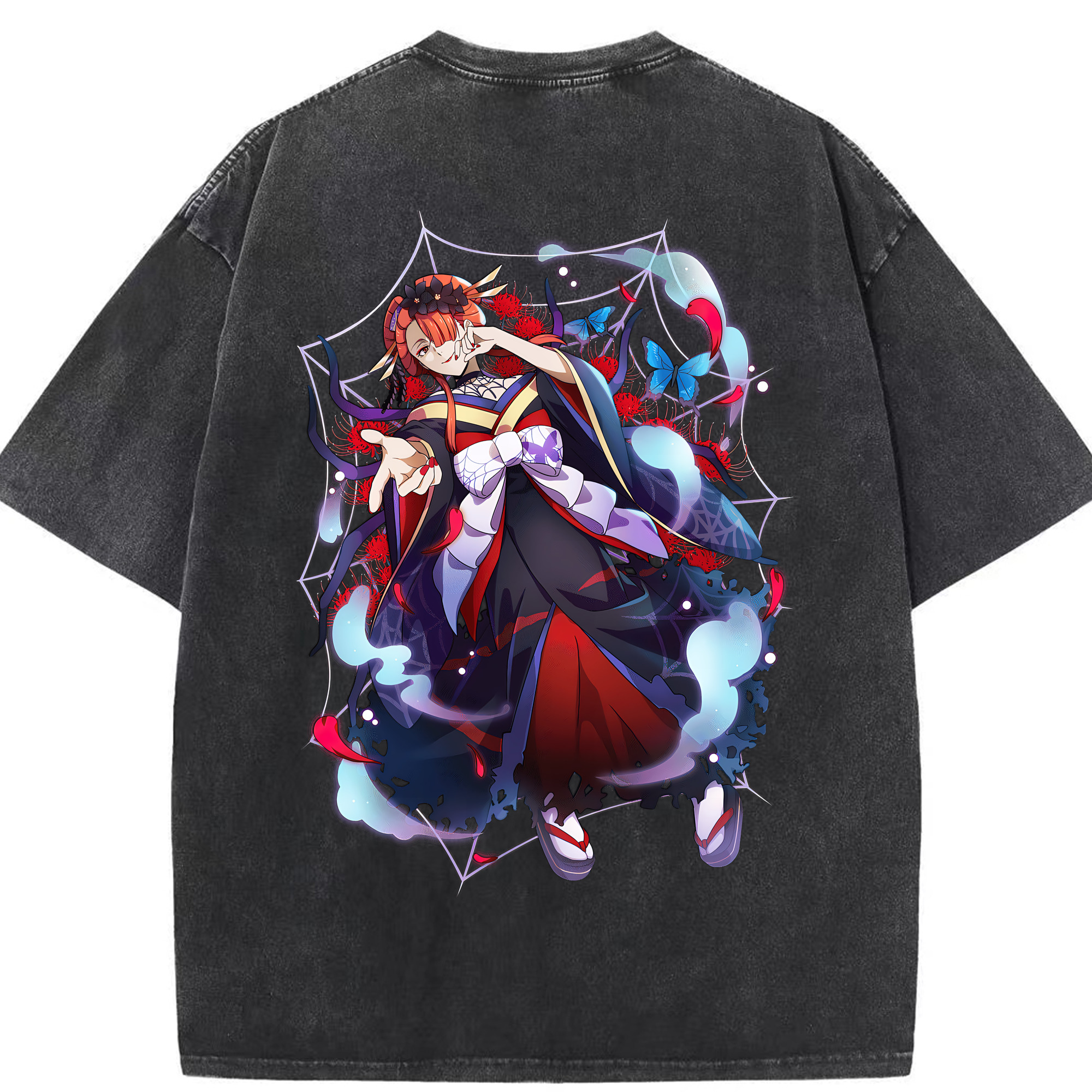 （画像用） 文豪ストレイドッグス Bungo Stray Dogs 綿100% ヴィンテージ風 半袖Tシャツ（背面プリント）
