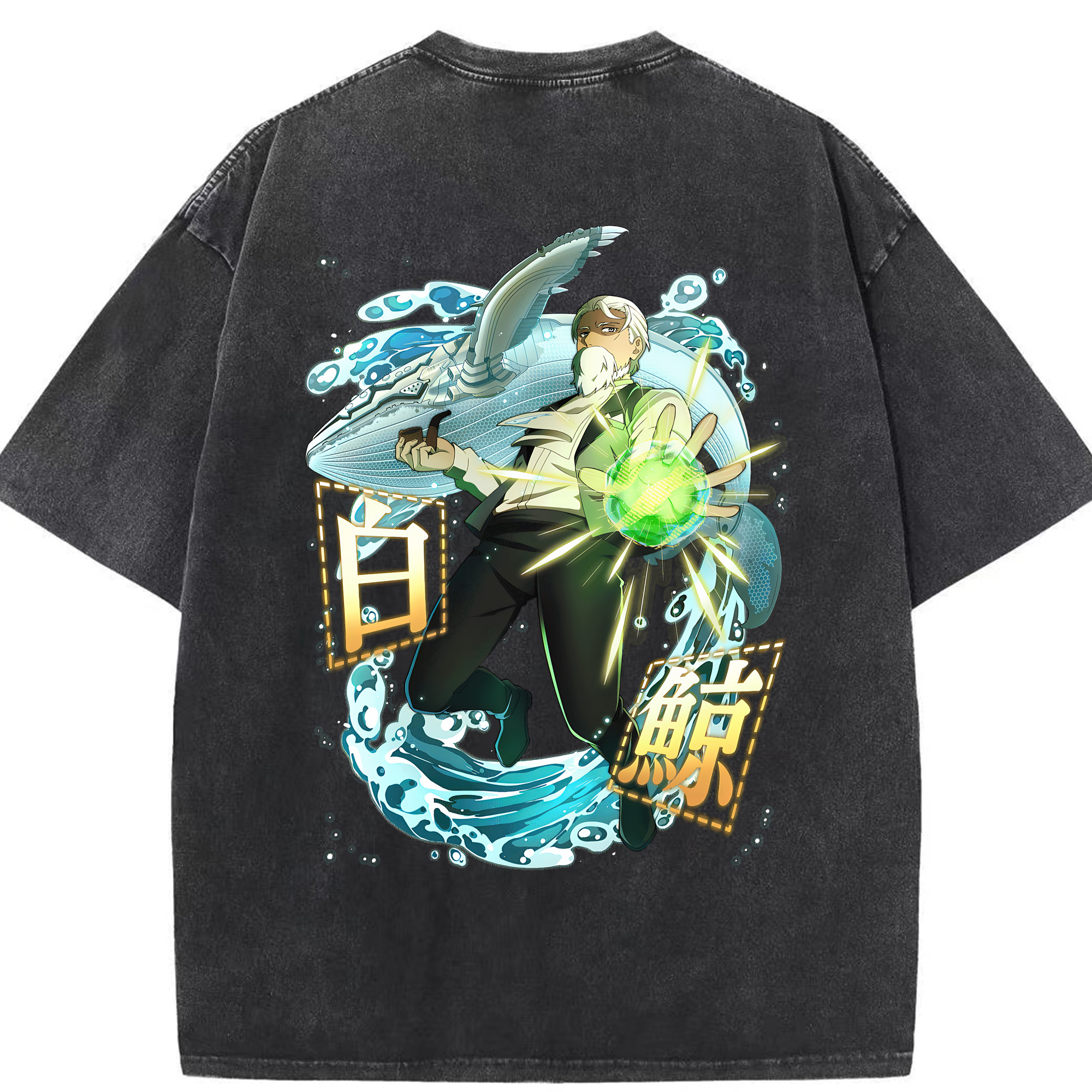 （画像用） 文豪ストレイドッグス Bungo Stray Dogs 綿100% ヴィンテージ風 半袖Tシャツ（背面プリント）
