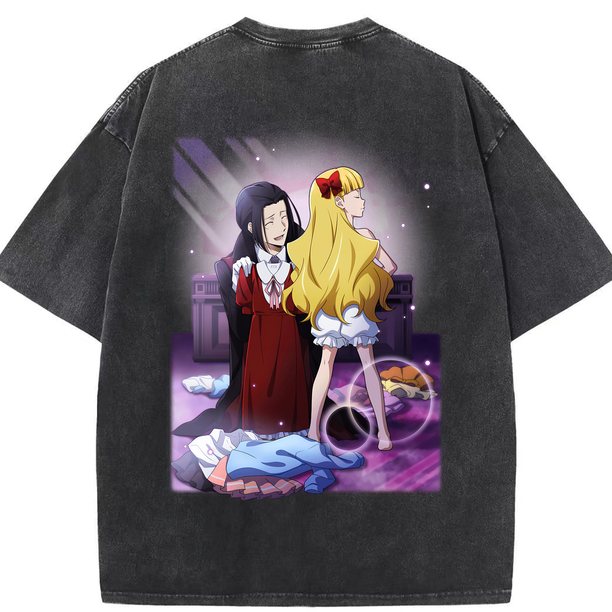 （画像用） 文豪ストレイドッグス Bungo Stray Dogs 綿100% ヴィンテージ風 半袖Tシャツ（背面プリント）