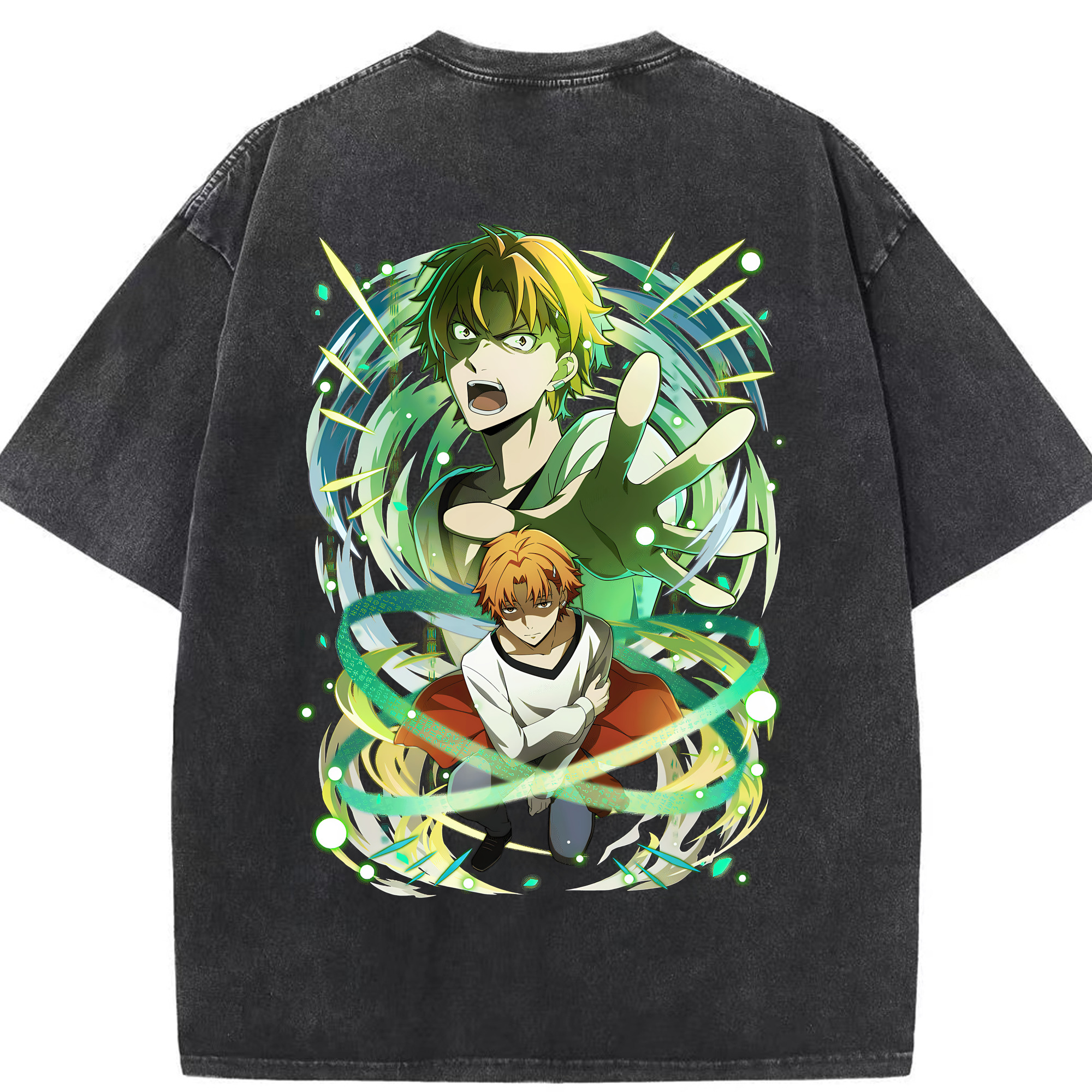 （画像用） 文豪ストレイドッグス Bungo Stray Dogs 綿100% ヴィンテージ風 半袖Tシャツ（背面プリント）