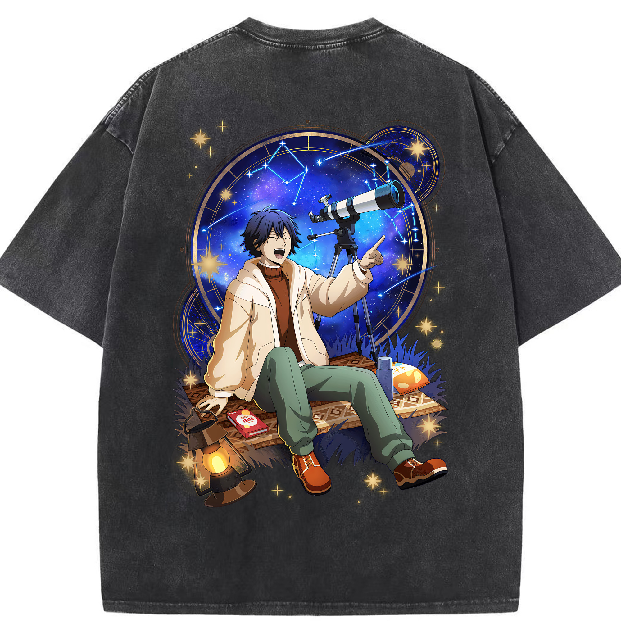 （画像用） 文豪ストレイドッグス Bungo Stray Dogs 綿100% ヴィンテージ風 半袖Tシャツ（背面プリント）