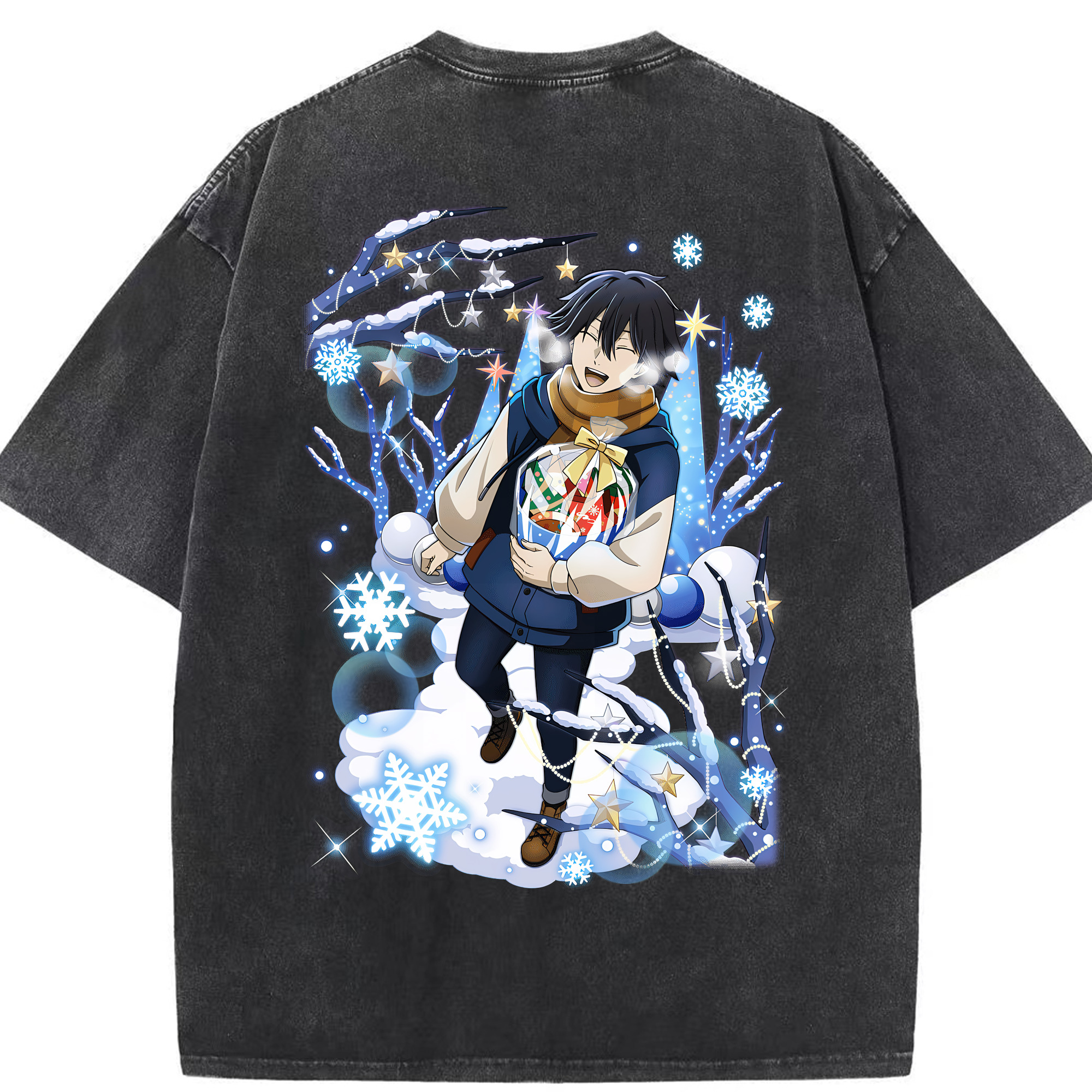（画像用） 文豪ストレイドッグス Bungo Stray Dogs 綿100% ヴィンテージ風 半袖Tシャツ（背面プリント）