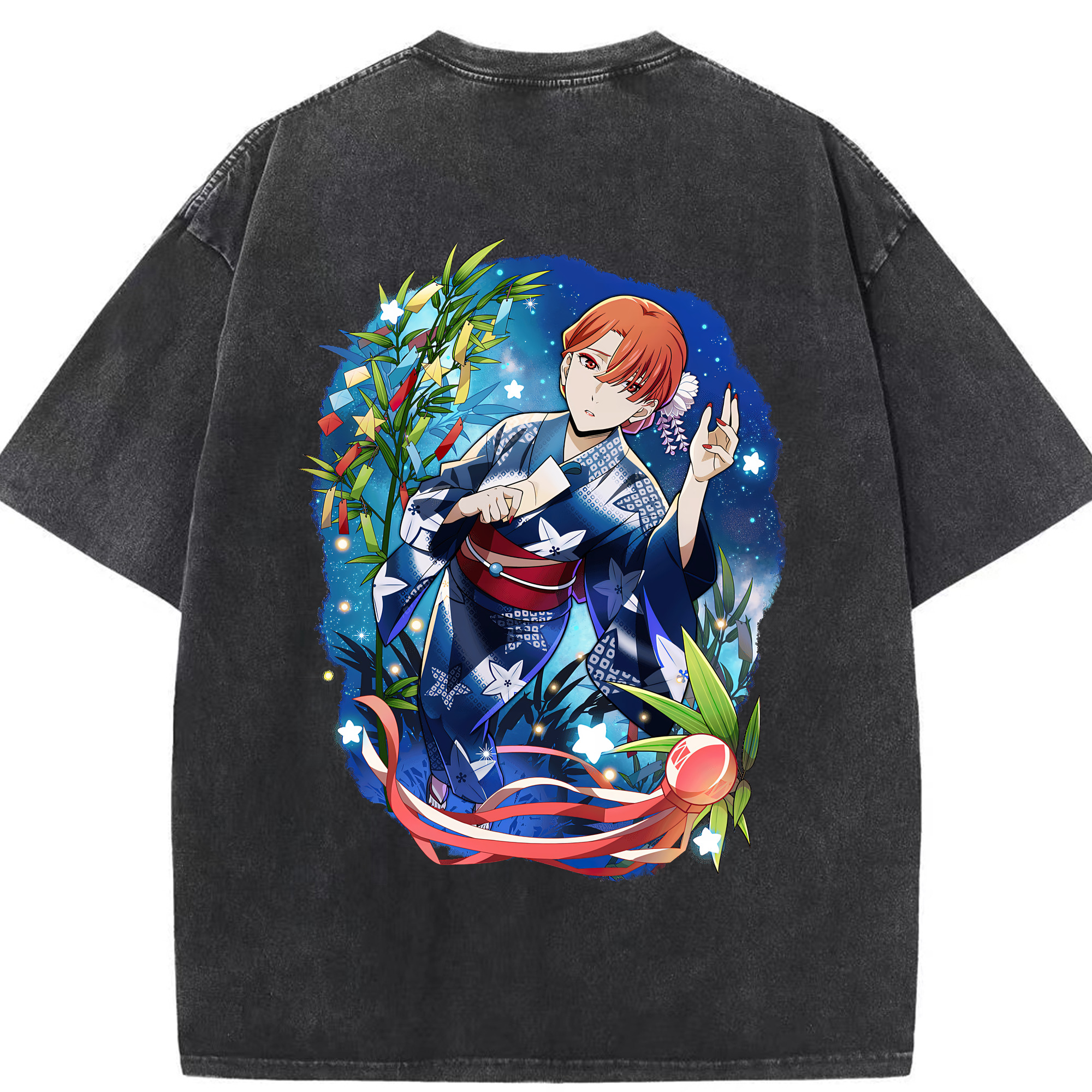 （画像用） 文豪ストレイドッグス Bungo Stray Dogs 綿100% ヴィンテージ風 半袖Tシャツ（背面プリント）