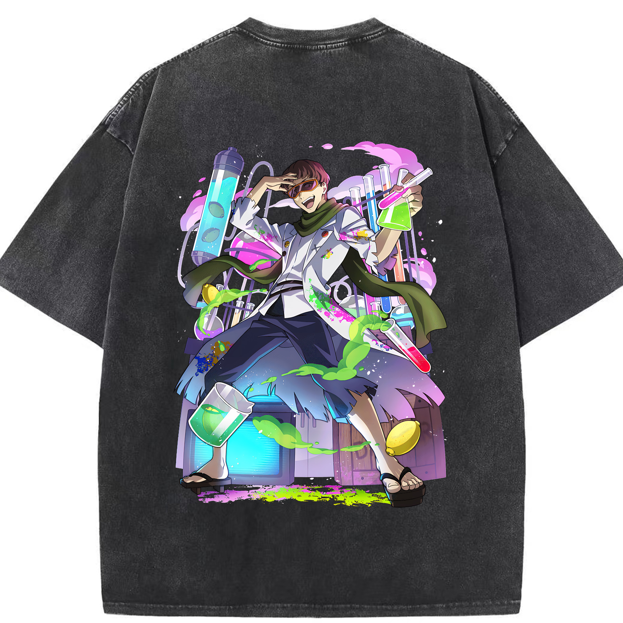 （画像用） 文豪ストレイドッグス Bungo Stray Dogs 綿100% ヴィンテージ風 半袖Tシャツ（背面プリント）