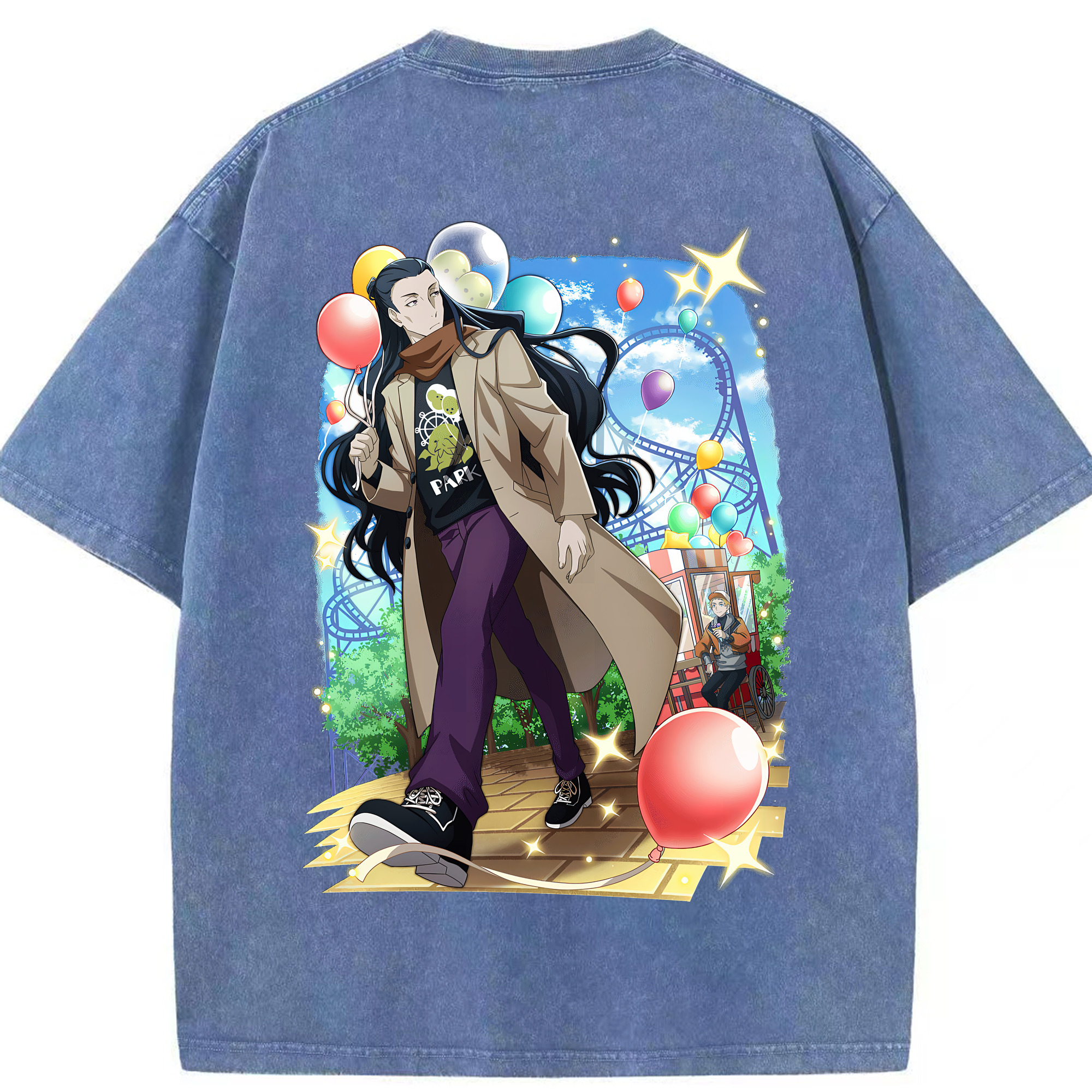 （画像用） 文豪ストレイドッグス Bungo Stray Dogs 綿100% ヴィンテージ風 半袖Tシャツ（背面プリント）